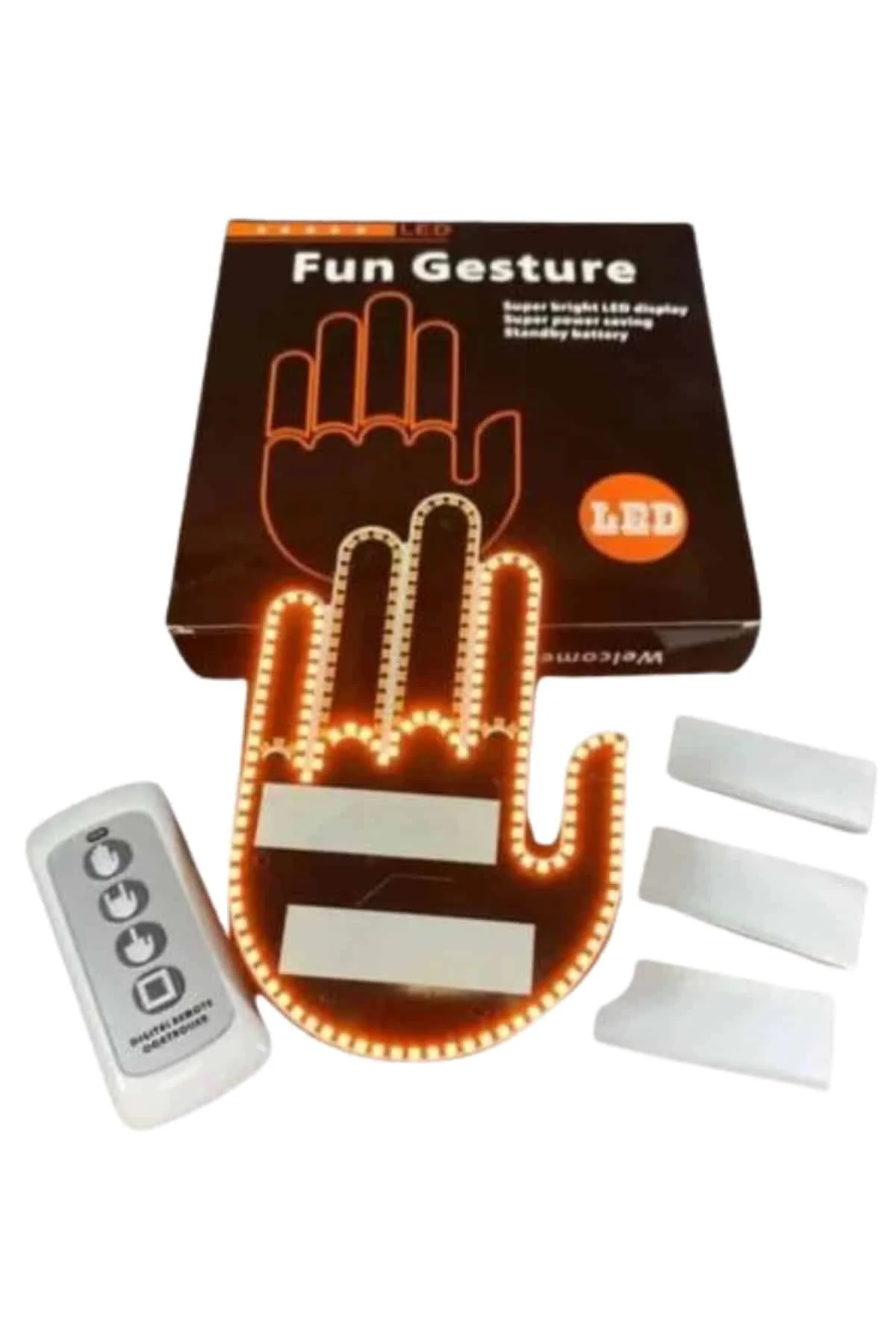 Kumandalı El Led Araba İçi 4 Farklı Mod El Orta Parmak Led - Just Cheap Store Görsel 4