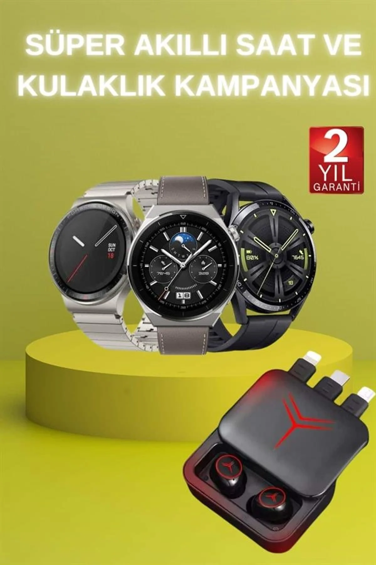 Ucuz Kaliteli Akıllı Saat Ve Powerbank Bluetooth Kulaklık 5.1 Stereo Anc Özelliği - Just Cheap Store Görsel 2