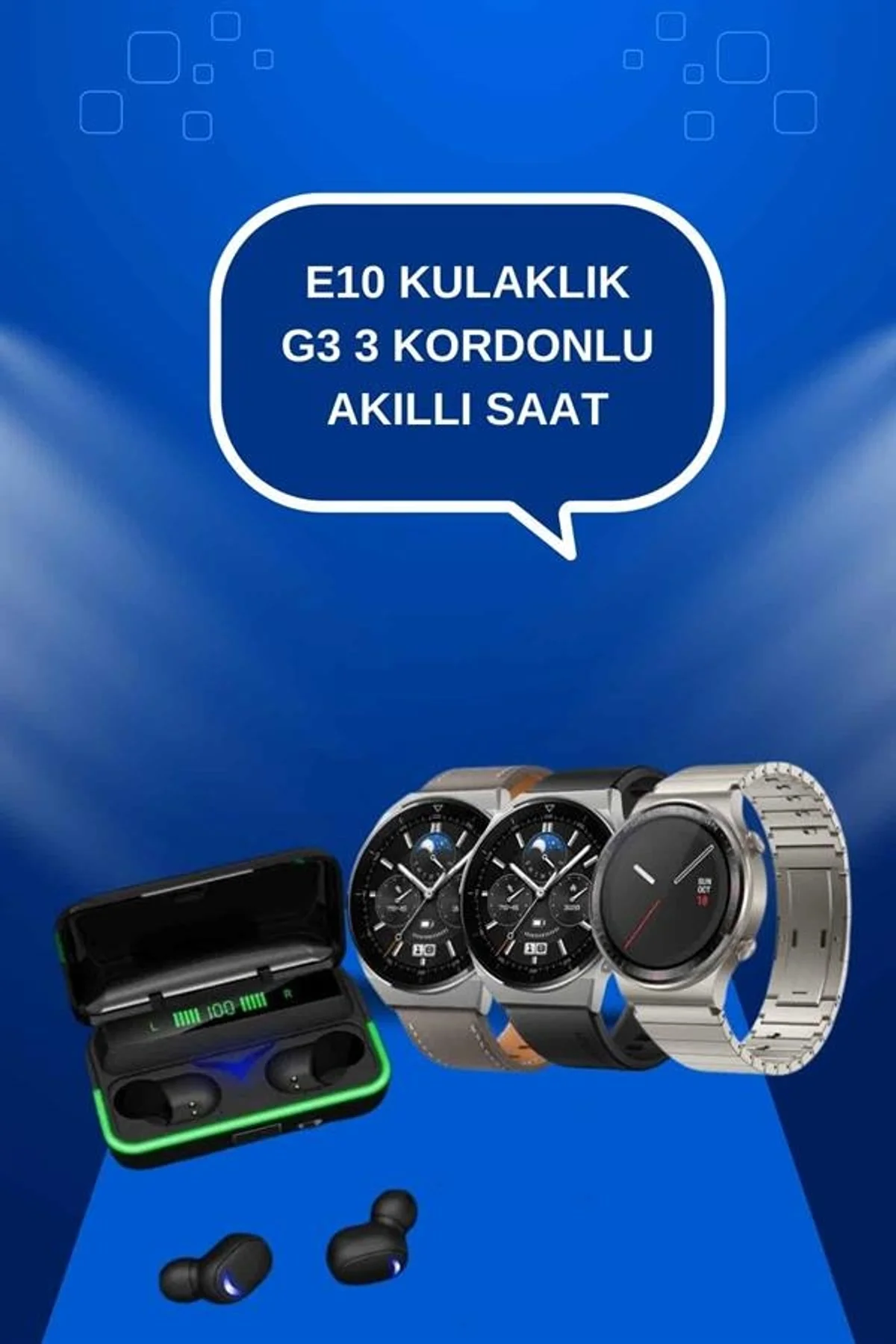 Yeni Nesil Akıllı Saat Ve Bluetooth Kulaklık Titreşim Bildirimleri Uyku Takibi - Just Cheap Store Görsel 5