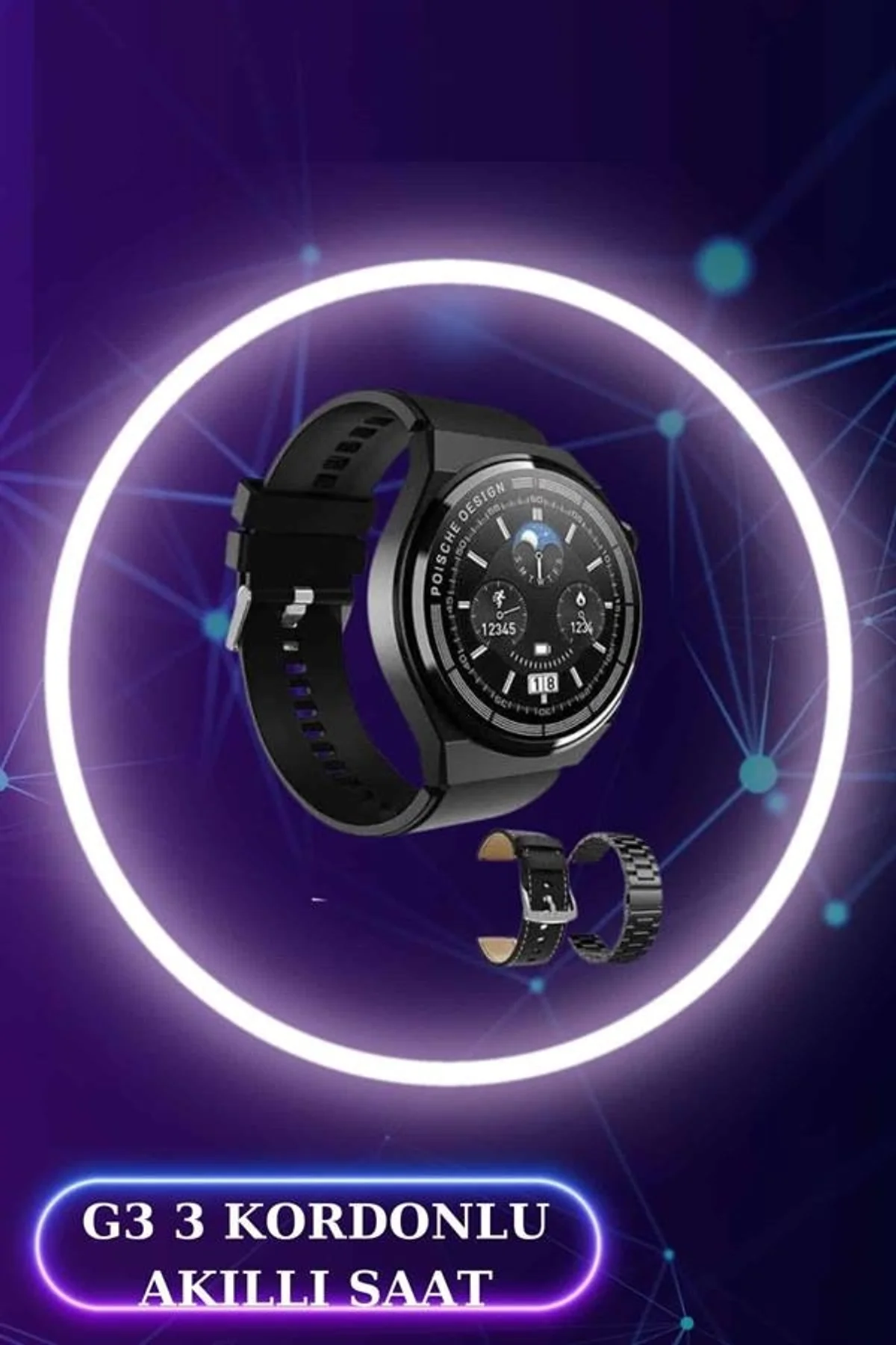 Akıllı Saat Ve Kulaklık Seti Dokunmatik Ekran 5.0 Bluetooth Bağlantılı Sesli Görüşme - Just Cheap Store Görsel 4
