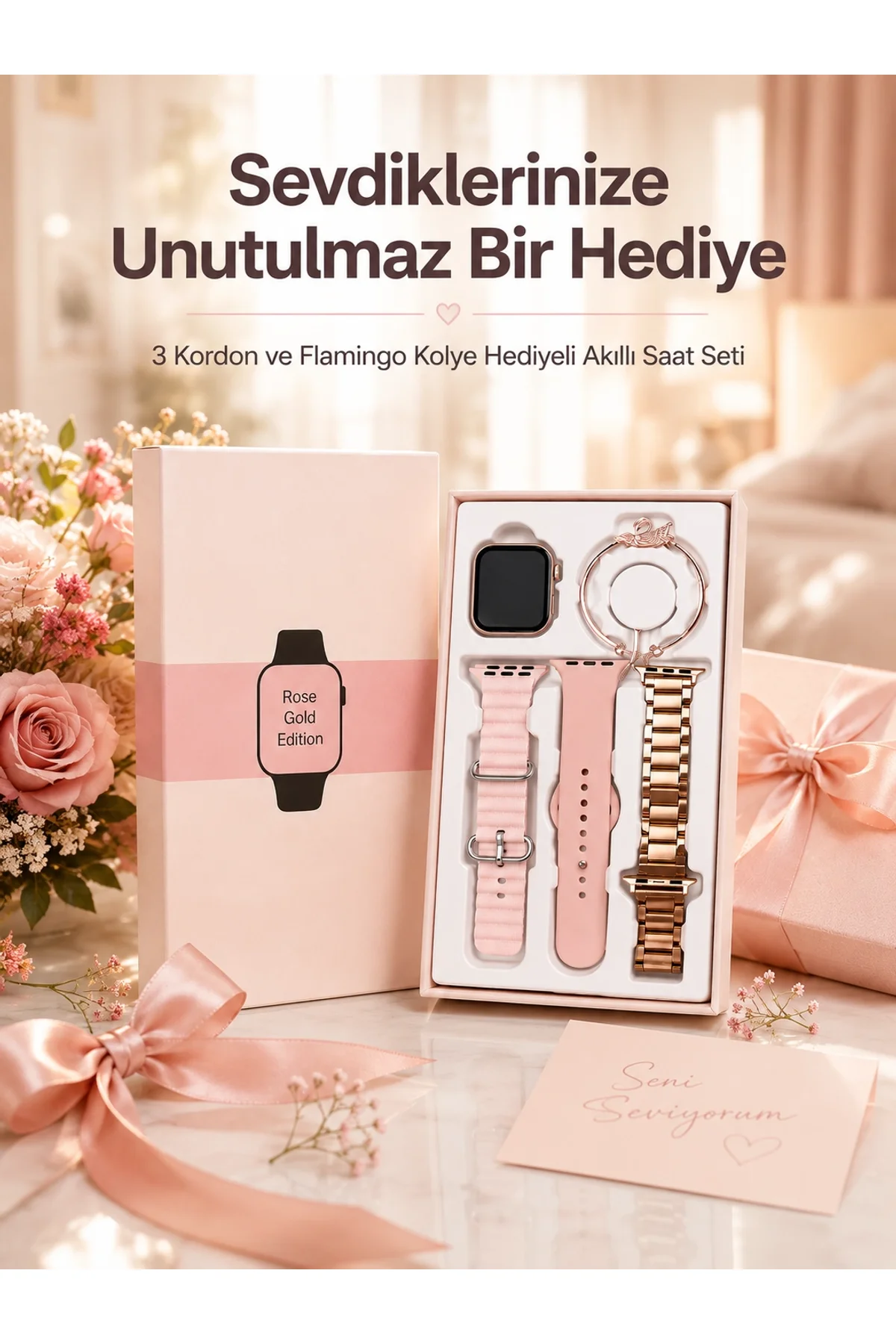 Akıllı Saat Sesli Görüşme Bildirim Görme Uyku Ve Sağlık Takibi