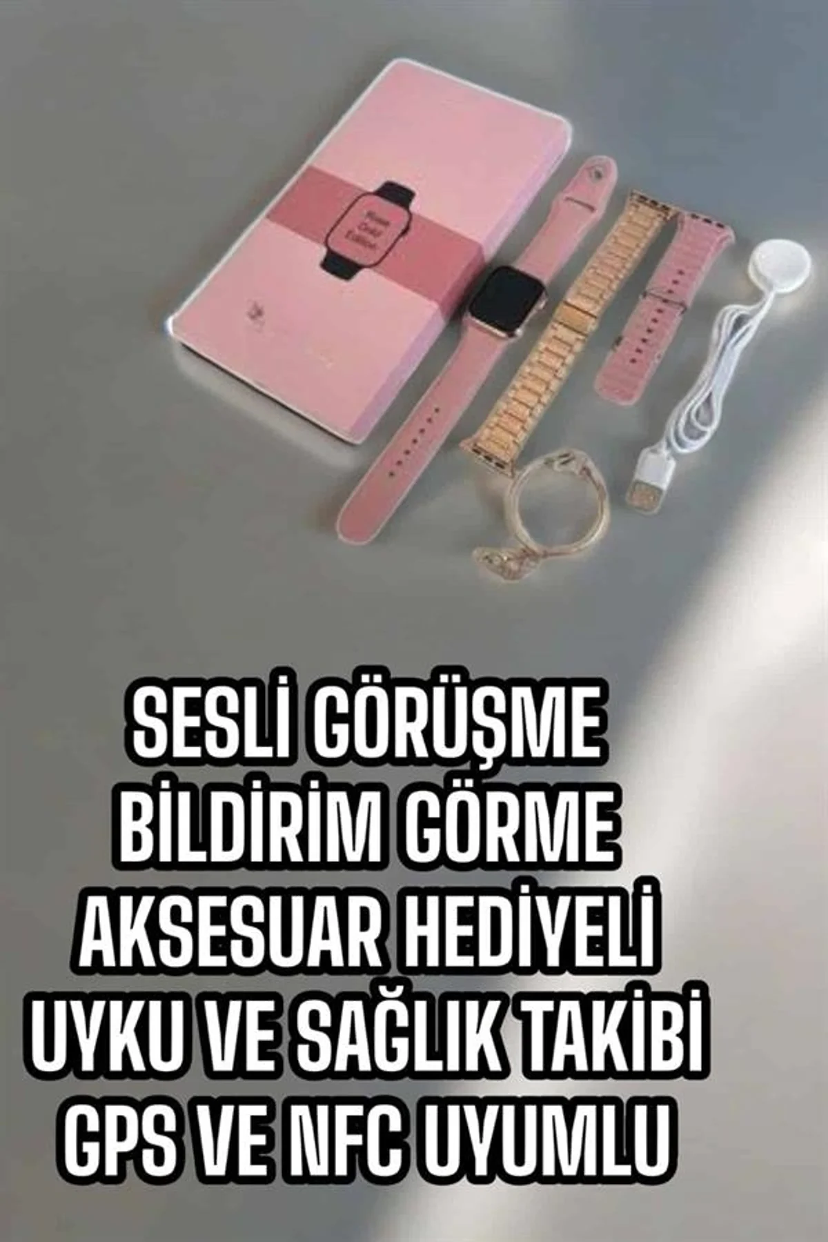 Akıllı Saat Sesli Görüşme Bildirim Görme Uyku Ve Sağlık Takibi - Just Cheap Store Görsel 2