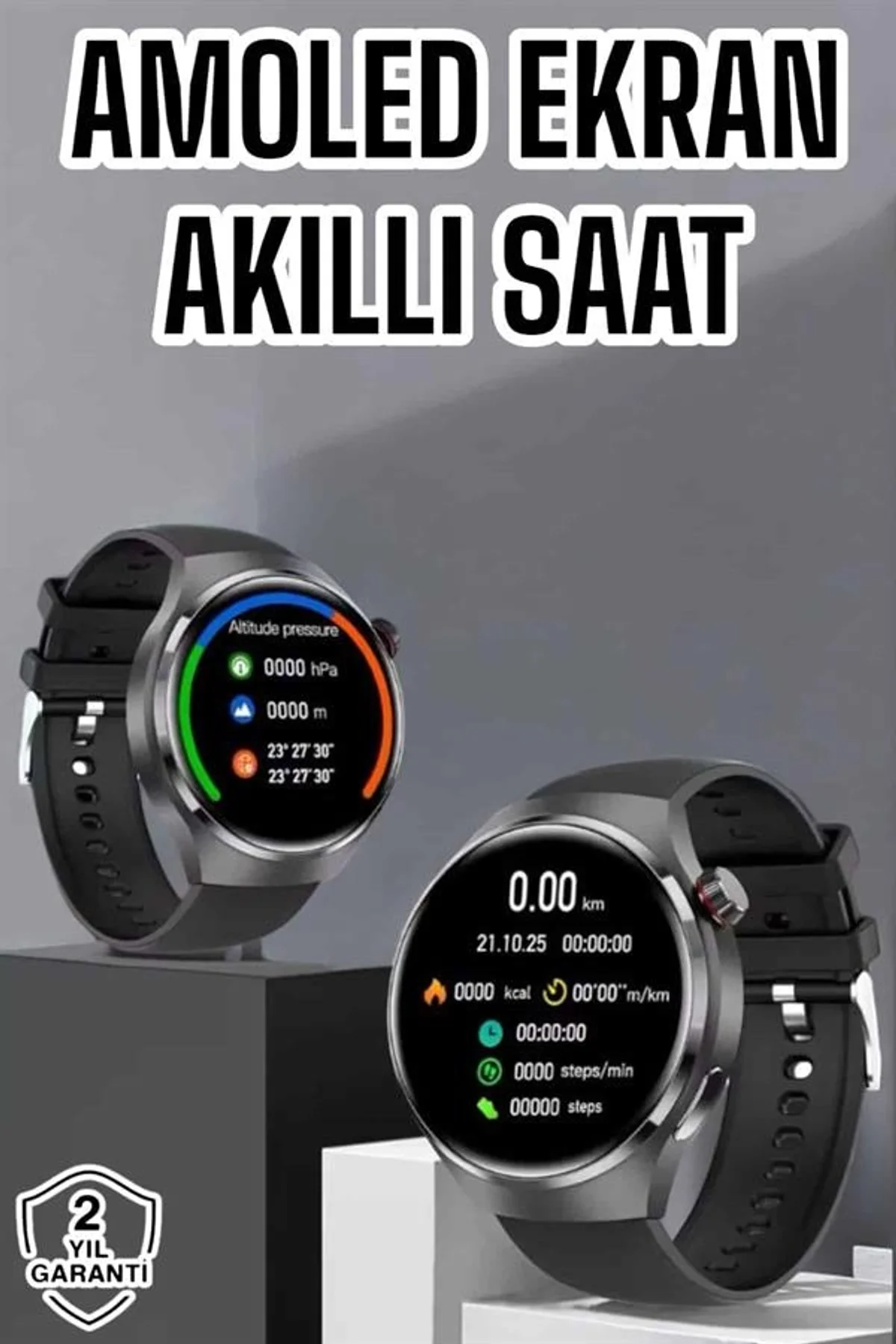 Akıllı Saat Bluetooth Bağlantılı Amoled Ekran Uyku Ve Sağlık Takibi Yeni Nesil - Just Cheap Store Görsel 2