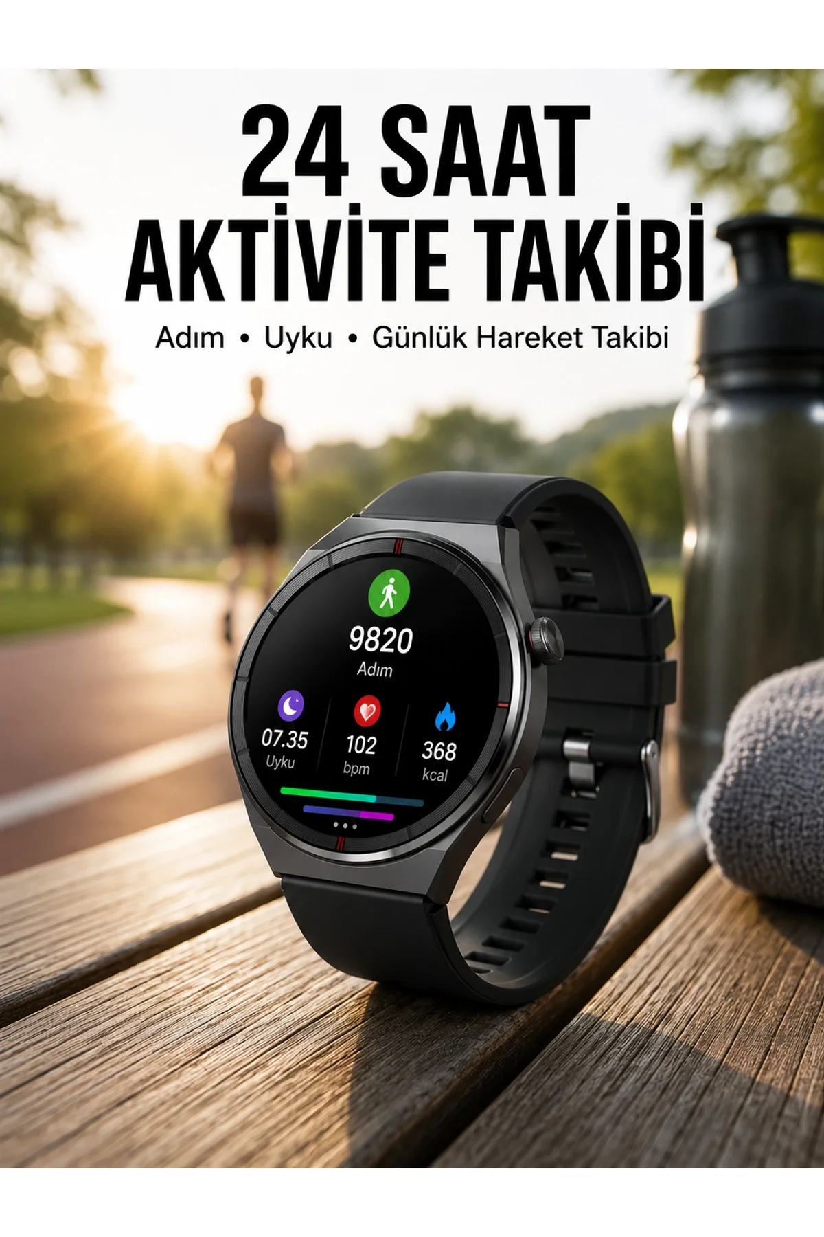 Akıllı Saat Bluetooth Bağlantılı Amoled Ekran Uyku Ve Sağlık Takibi Yeni Nesil