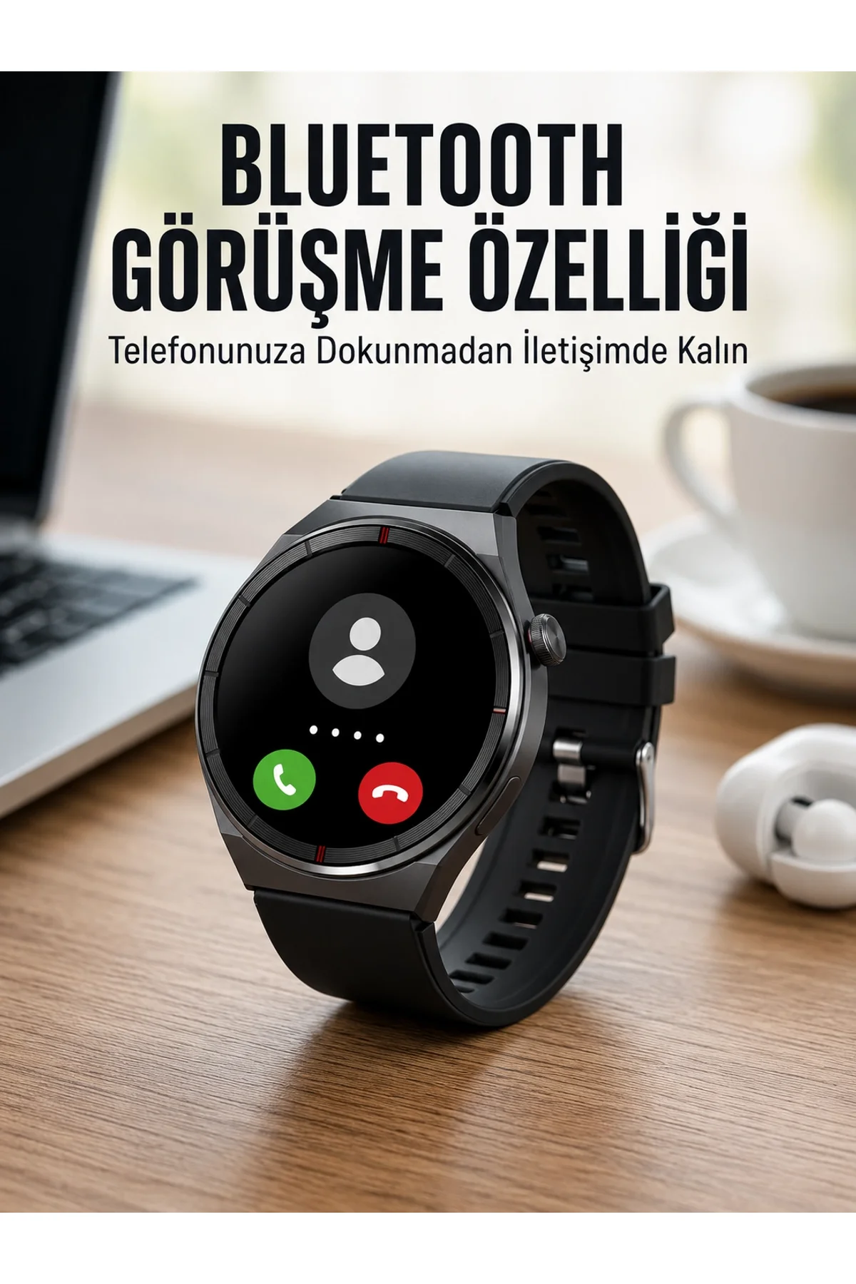 Akıllı Saat Nabız Sensörlü Bildirim Görebilen Spor Modları Gps Takibi Yeni Nesil