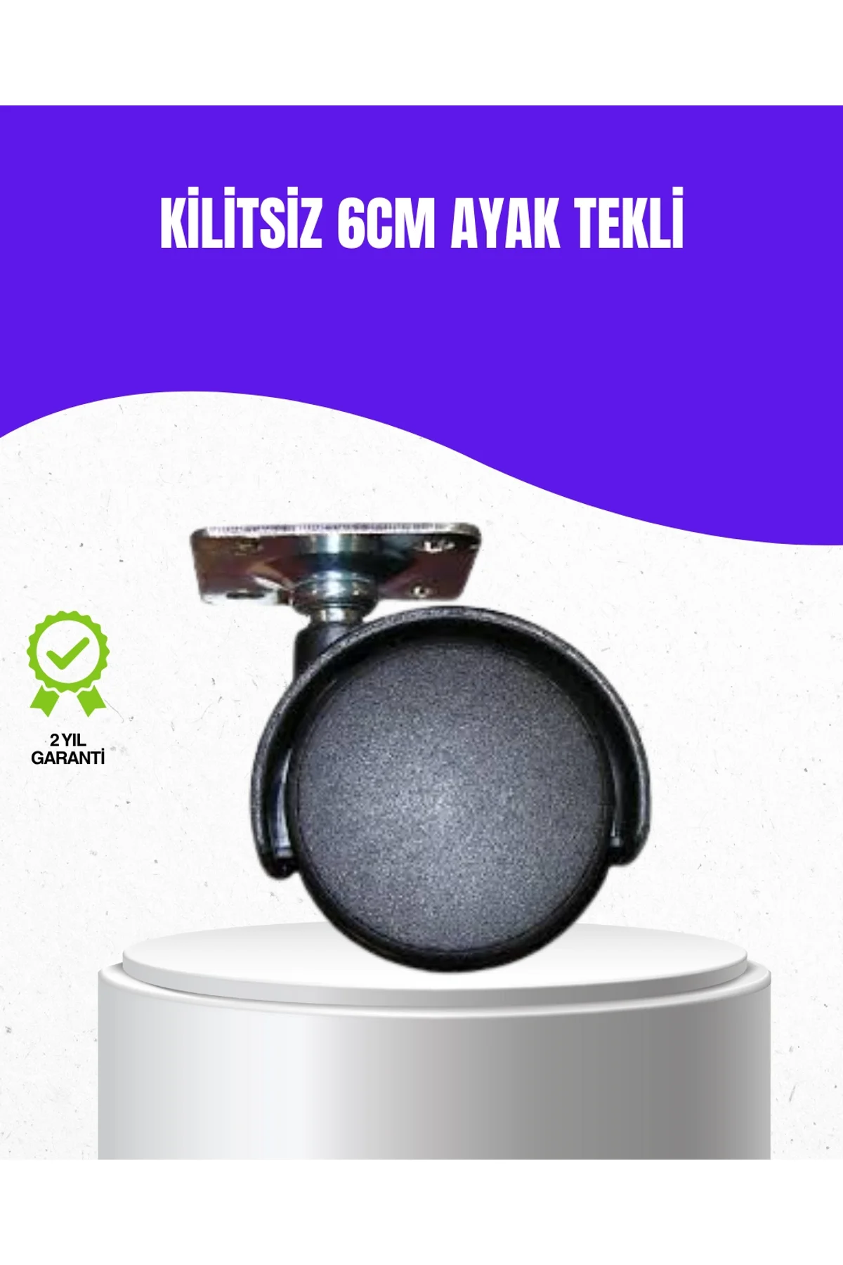 6 Cm Kilitsiz Masa Ayağı Tekli Döner Tekerlek