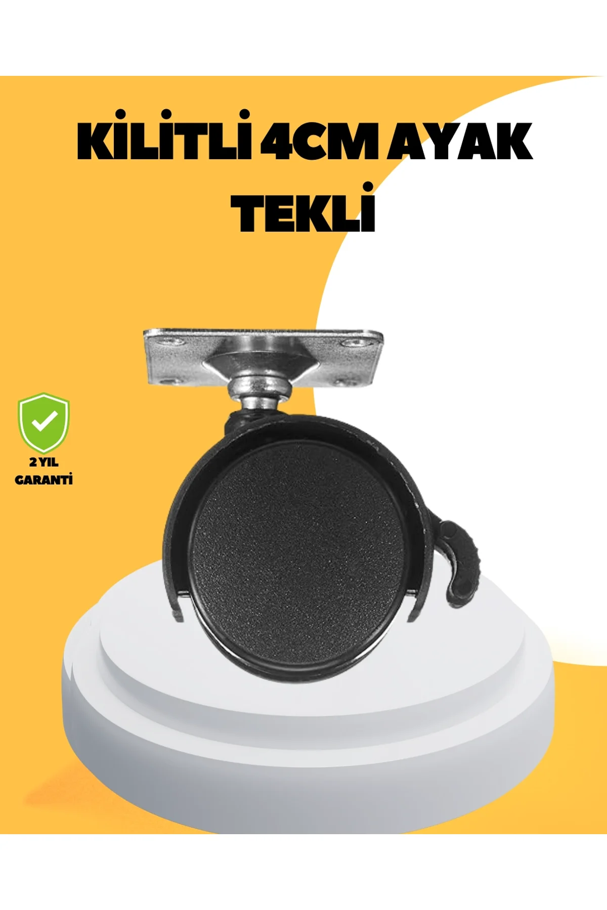 4 Cm Kilitli Mobilya Tekerleği Tekli Sessiz Ve Dayanıklı
