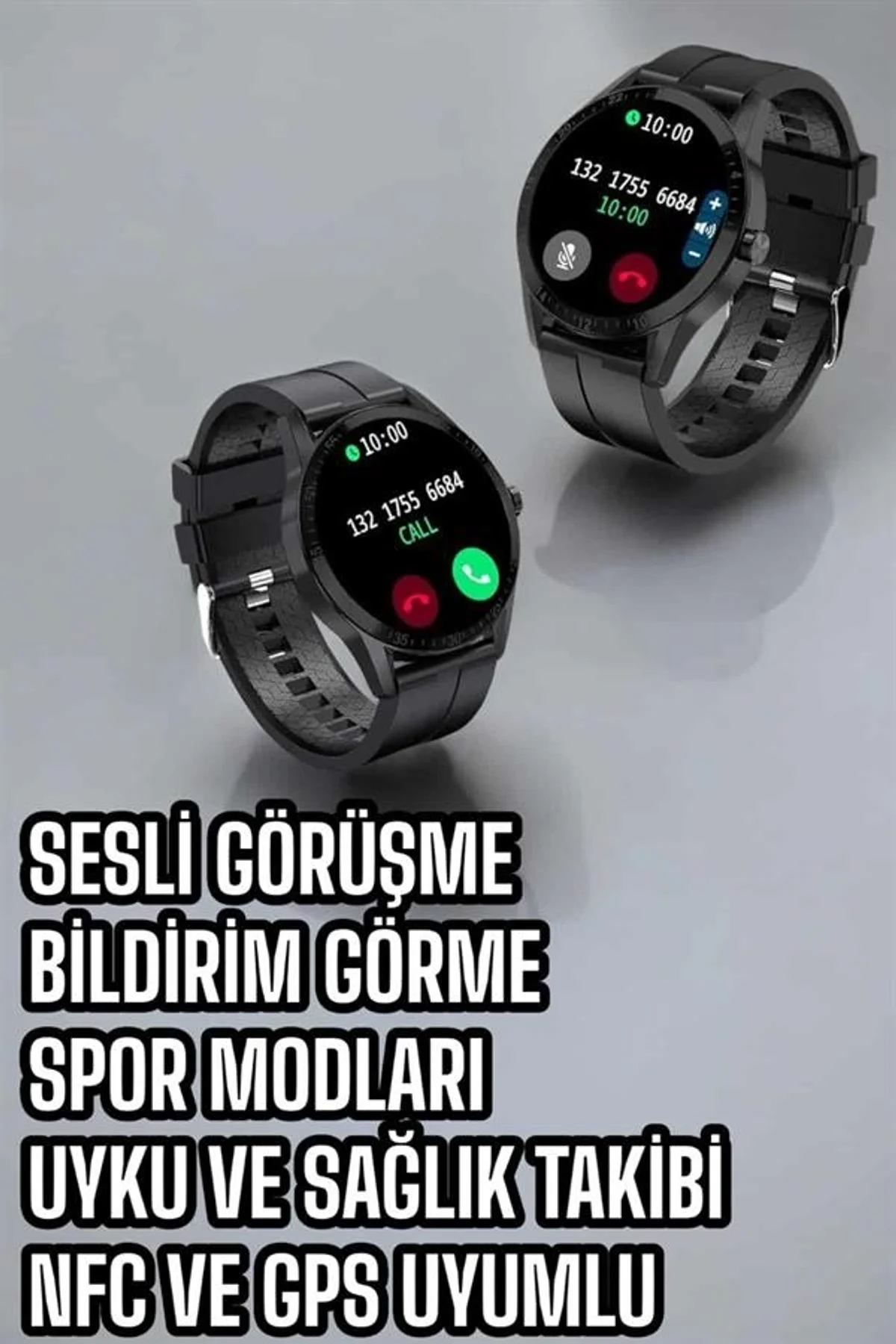 Akıllı Saat Sesli Görüşme Bluetooth Bağlantılı 3 Kordonlu Yeni Nesil - Just Cheap Store Görsel 4