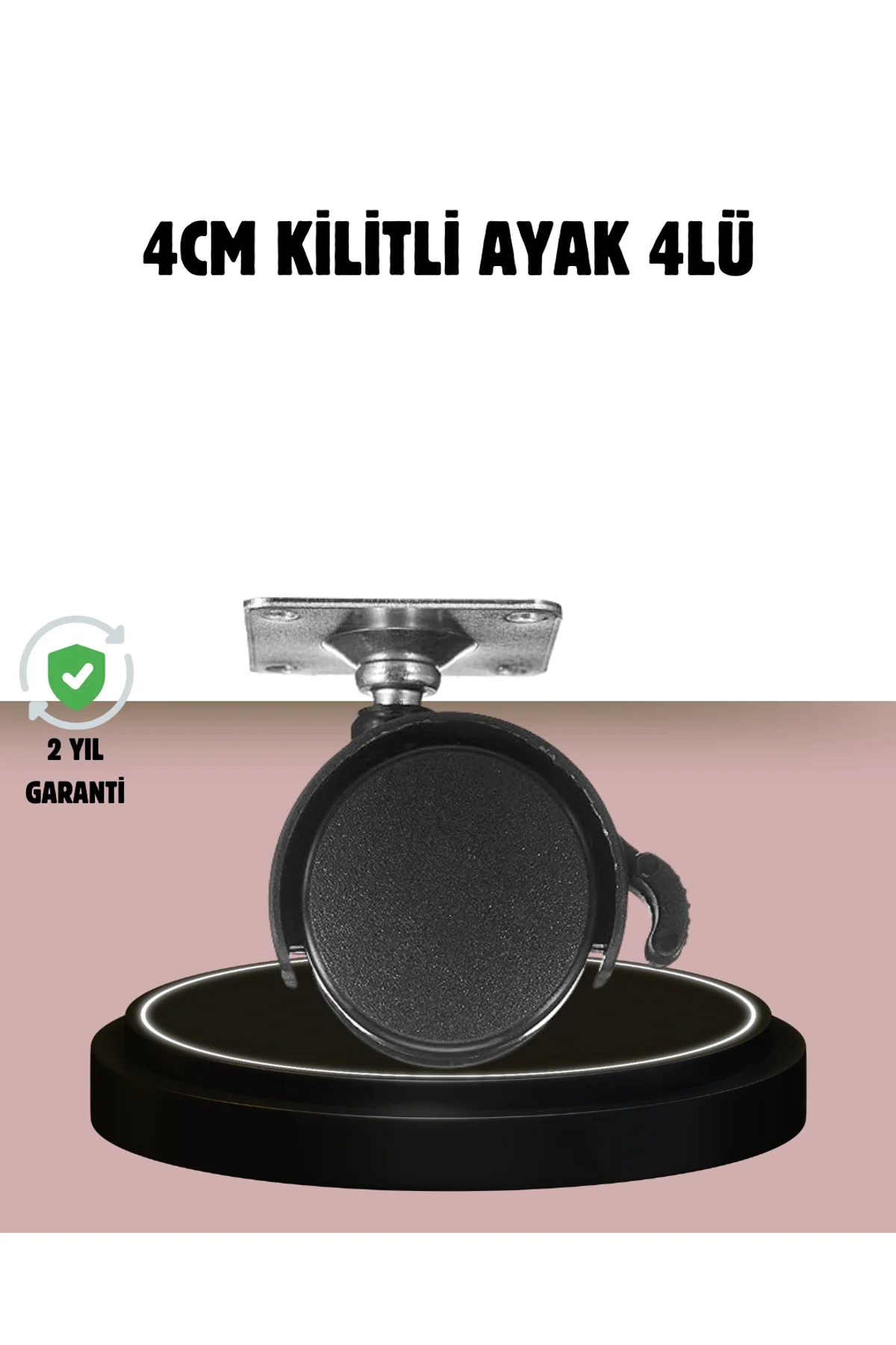 Kilitli 4 Cm Tekerlek Ayak 4’lü Set Zemin Koruyucu