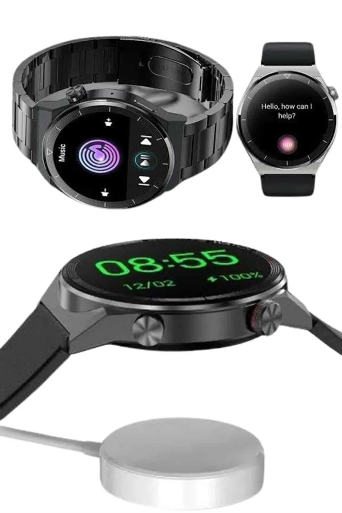 Çoklu Kordon Hediyeli Akıllı Saat Çağrı Cevaplama Müzik Dinleme Dokunmatik Ekran - Just Cheap Store Görsel 4