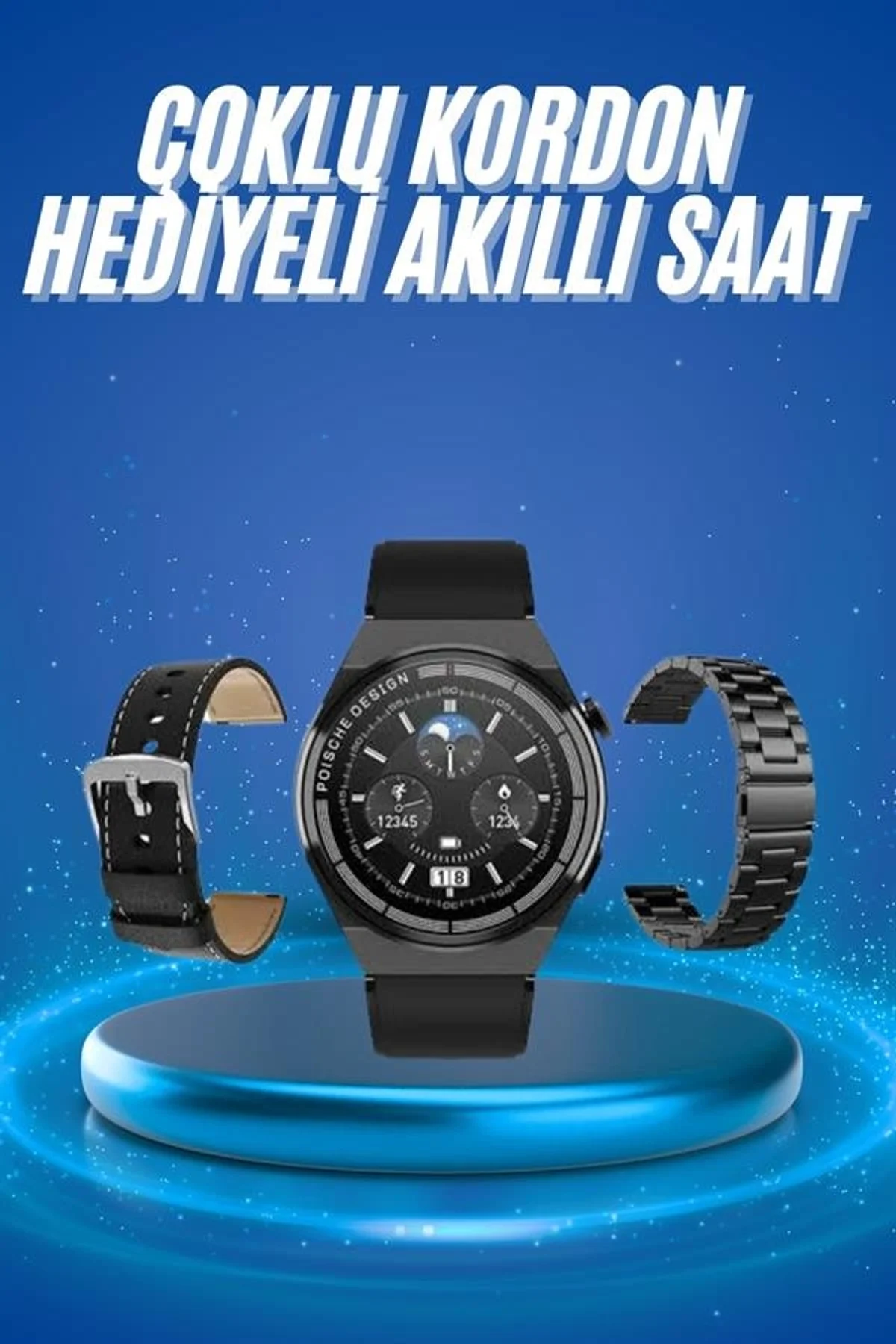 Çoklu Kordon Hediyeli Akıllı Saat Çağrı Cevaplama Müzik Dinleme Dokunmatik Ekran - Just Cheap Store Görsel 2