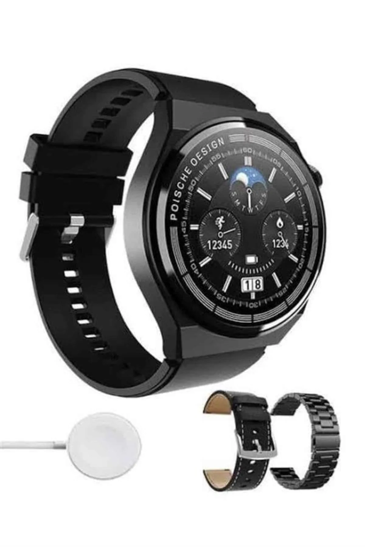 En Çok Tercih Edilen Akıllı Saat Amoled Ekran Nabız Sensörü Gps Uyumlu Adımsayar - Just Cheap Store Görsel 4