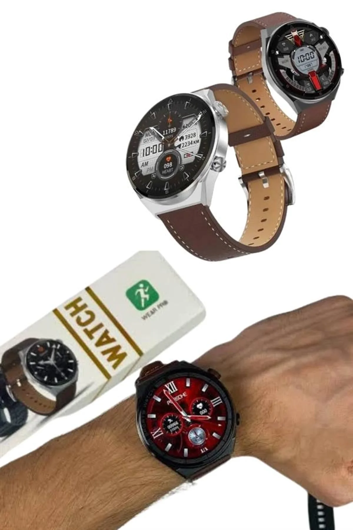 Akıllı Saat Çelik Kordon Çağrı Cevaplama Amoled Ekran Titreşimli Uyku Ve Sağlık Takibi - Just Cheap Store Görsel 4