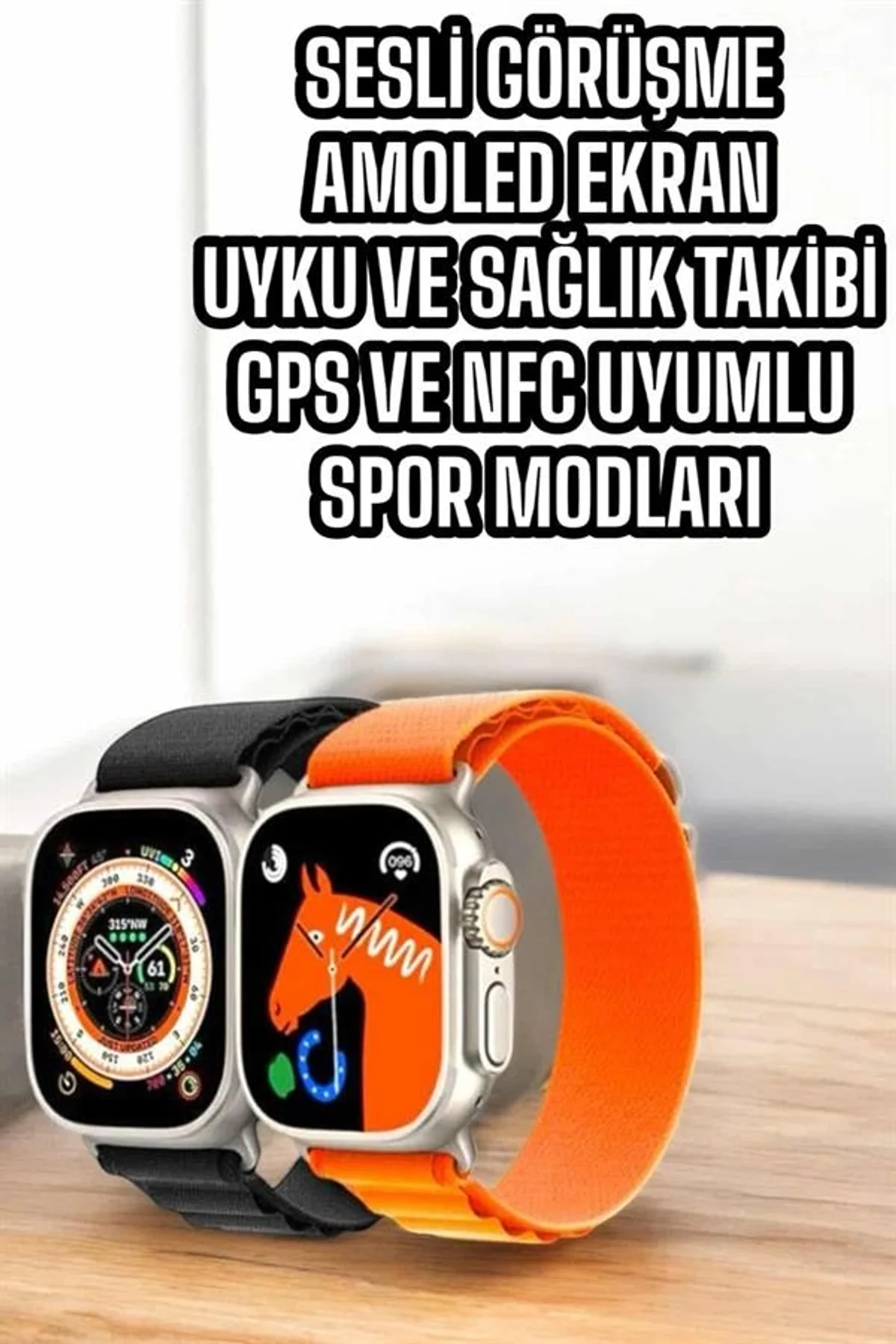 Akıllı Saat Uyku Ve Spor Takibi Yeni Nesil Bluetooth Bağlantılı Amoled Ekran - Just Cheap Store Görsel 3