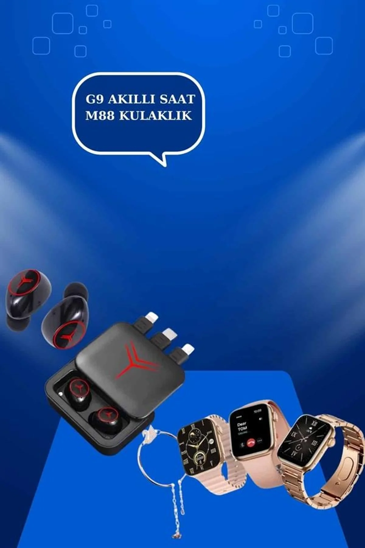 Powerbank Özellikli Bluetooth Kulaklık Ve Nabız Ölçer Akıllı Saat Bileklik Hediyeli - Just Cheap Store Görsel 4