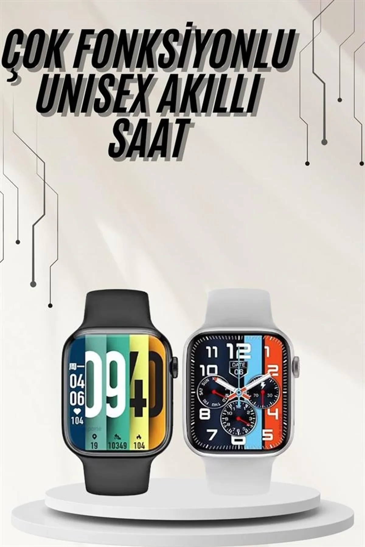 Plastik Kordonlu Kalp Atışı Uyku Takibi Ve Çağrı Cevaplayabilen Akıllı Saat - Just Cheap Store Görsel 2