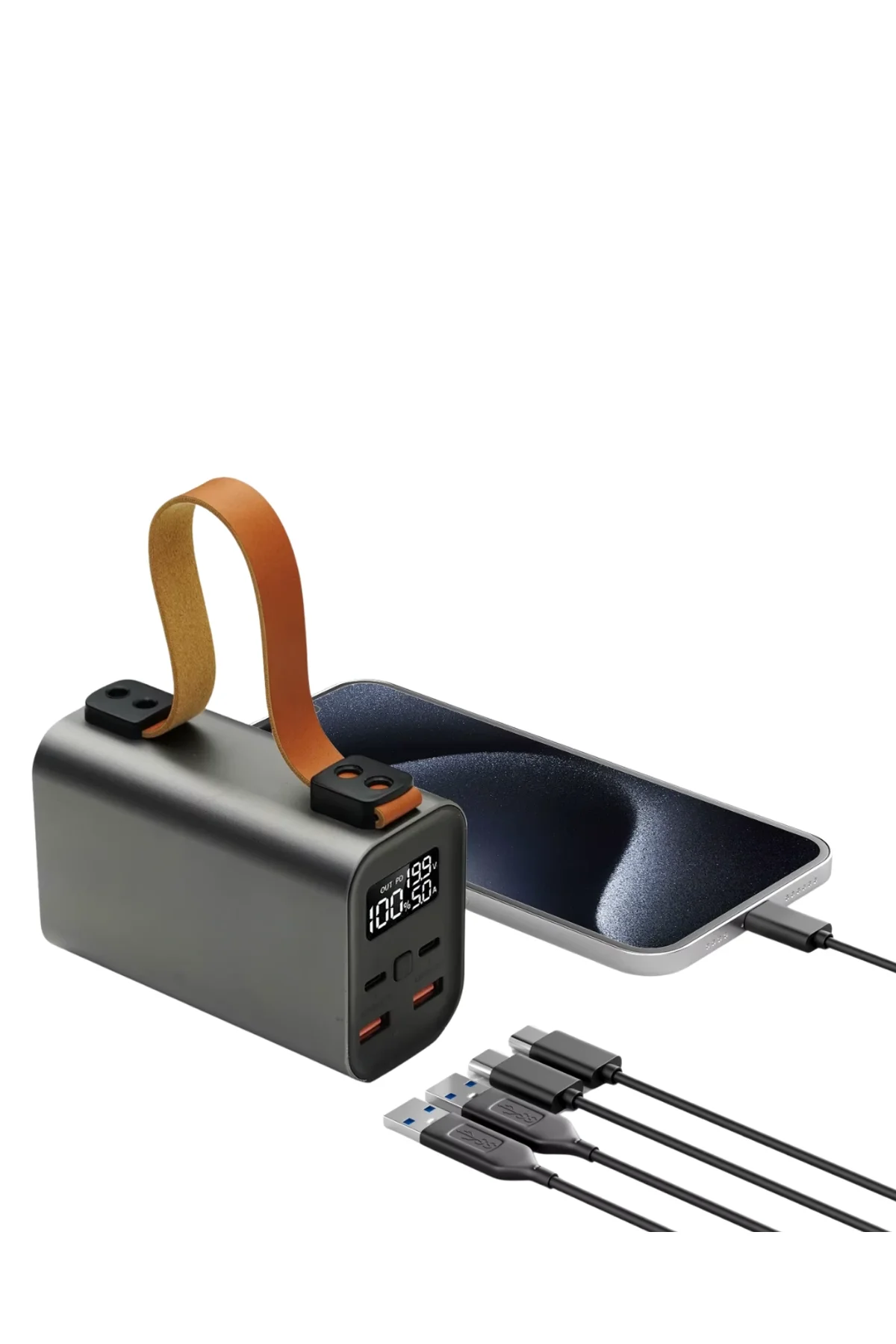 50000mah Süper Fast Charge Led Işıklı Taşınabilir Power Bank - Just Cheap Store Görsel 3