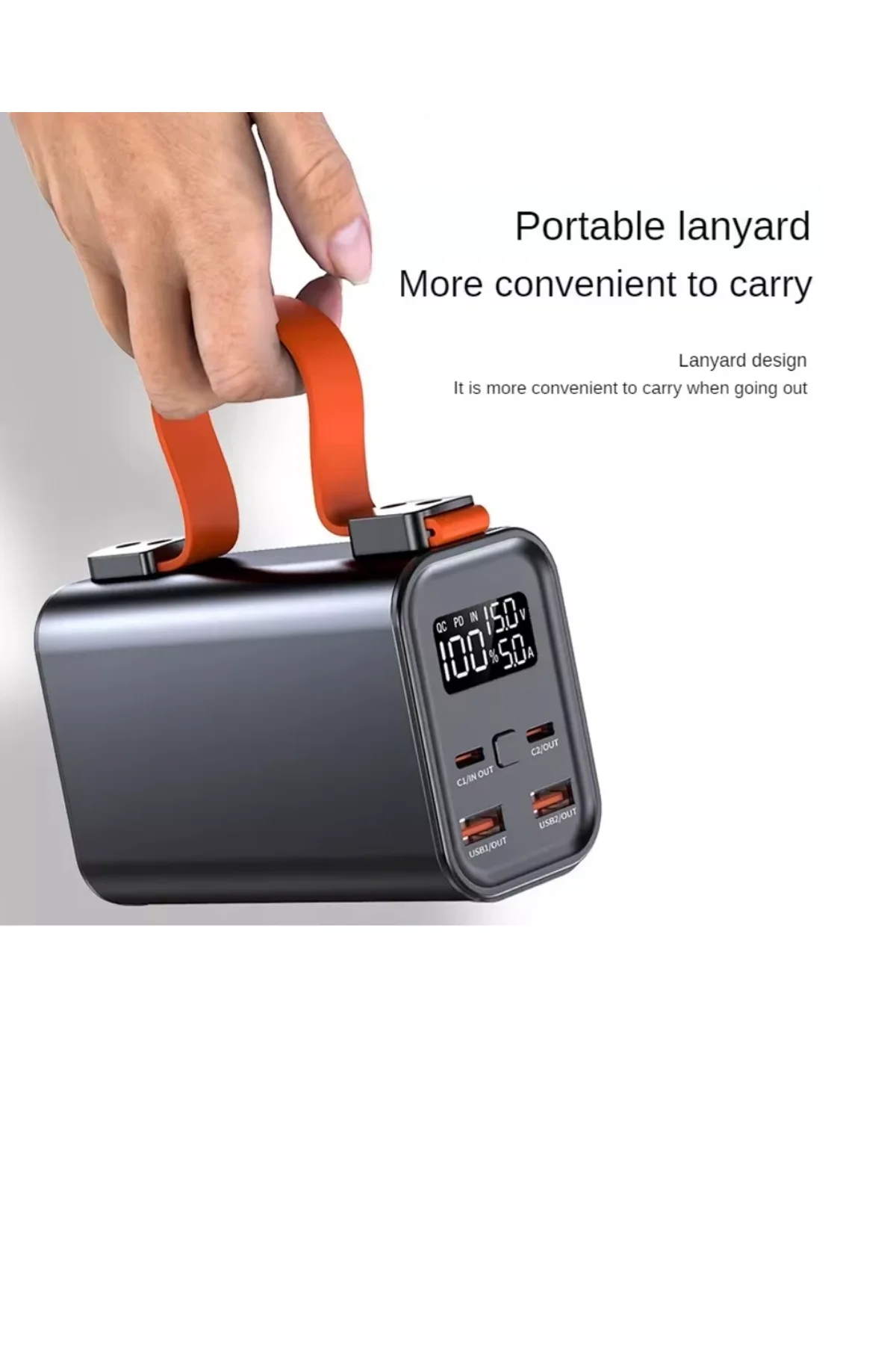 50000mah Süper Fast Charge Led Işıklı Taşınabilir Power Bank - Just Cheap Store Görsel 5