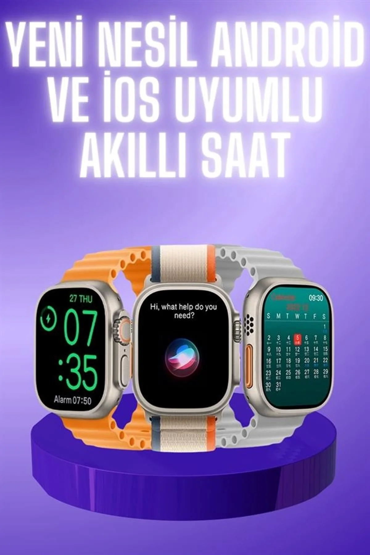 Akıllı Saat Çok Fonksiyonlu Unısex Sosyal Medya Girişli Bluetooth Bağlantılı - Just Cheap Store Görsel 2