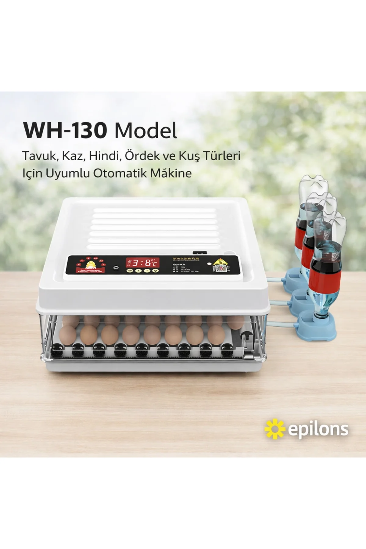 Wh-130 Kuluçka Makinesi -tavuk Kaz Hindi Ördek Ve Kuş Türleri Uyumlu Yedek Motor Hediyeli - Just Cheap Store Görsel 4