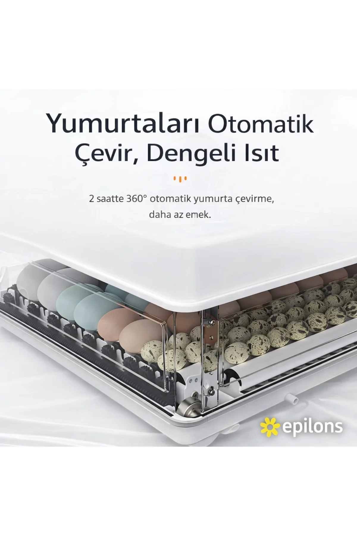 Wh-130 Kuluçka Makinesi -tavuk Kaz Hindi Ördek Ve Kuş Türleri Uyumlu Yedek Motor Hediyeli - Just Cheap Store Görsel 2