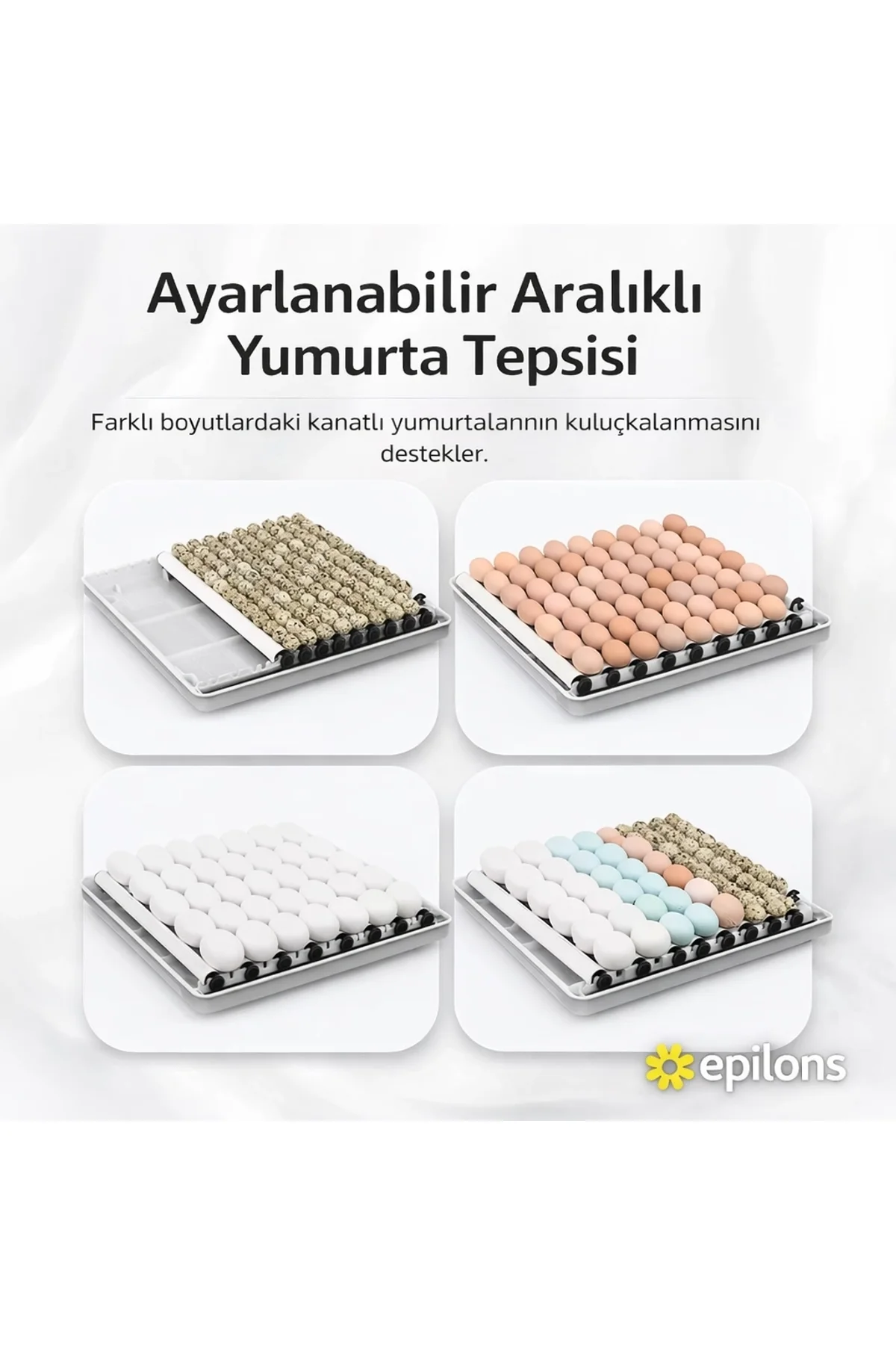 Wh-130 Kuluçka Makinesi -tavuk Kaz Hindi Ördek Ve Kuş Türleri Uyumlu Yedek Motor Hediyeli - Just Cheap Store Görsel 3