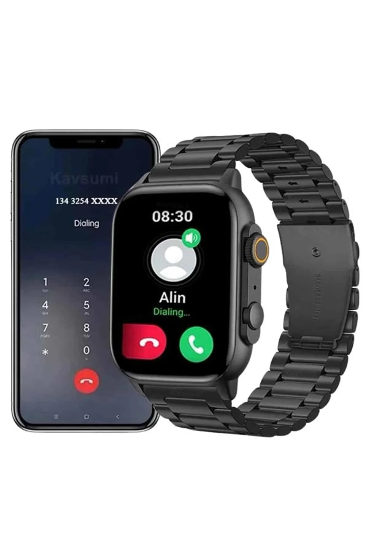 Akıllı Saat Arama Konuşma Gps Ve Nfc Özelliği 3 Kordonlu Amoled Ekran - Just Cheap Store Görsel 5
