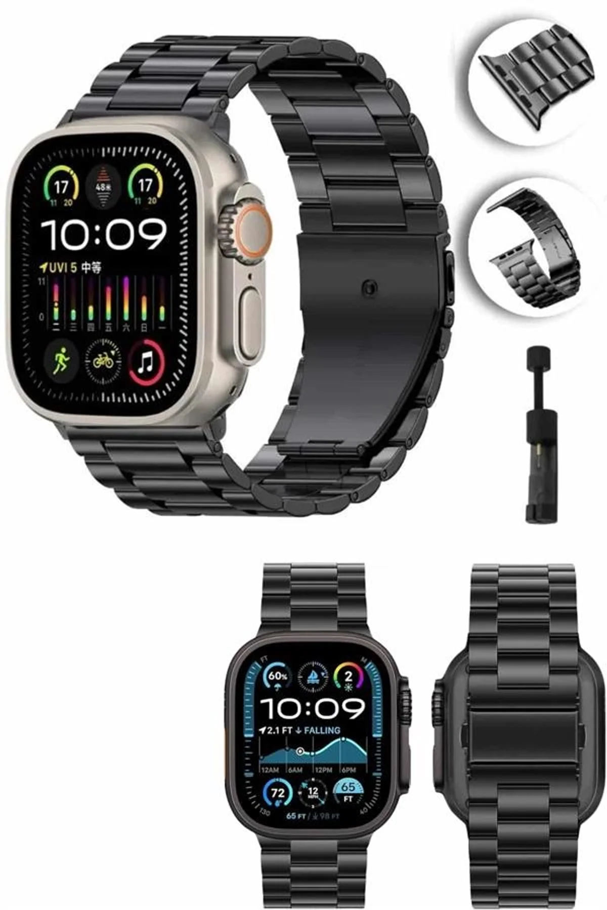 Akıllı Saat Arama Konuşma Gps Ve Nfc Özelliği 3 Kordonlu Amoled Ekran - Just Cheap Store Görsel 3