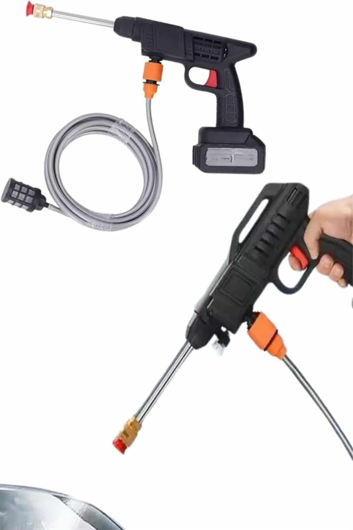 Akülü Oto Araç Yıkama Yüksek Basınçlı Araba Yıkama Makinesi Şarjlı - Just Cheap Store Görsel 3