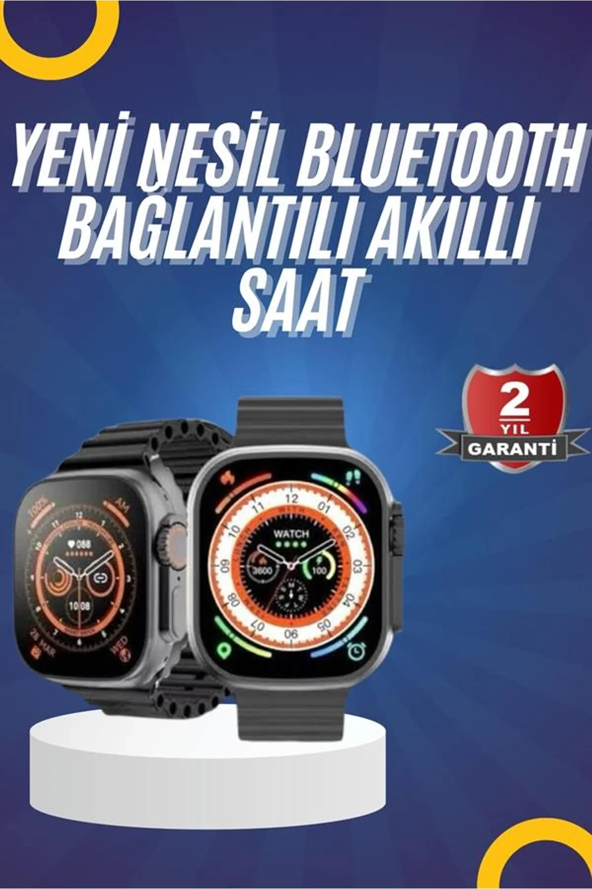 Yeni Model Akıllı Saat Ultra Smart Watch Gümüş Kasa 45mm Titreşim - Just Cheap Store Görsel 2
