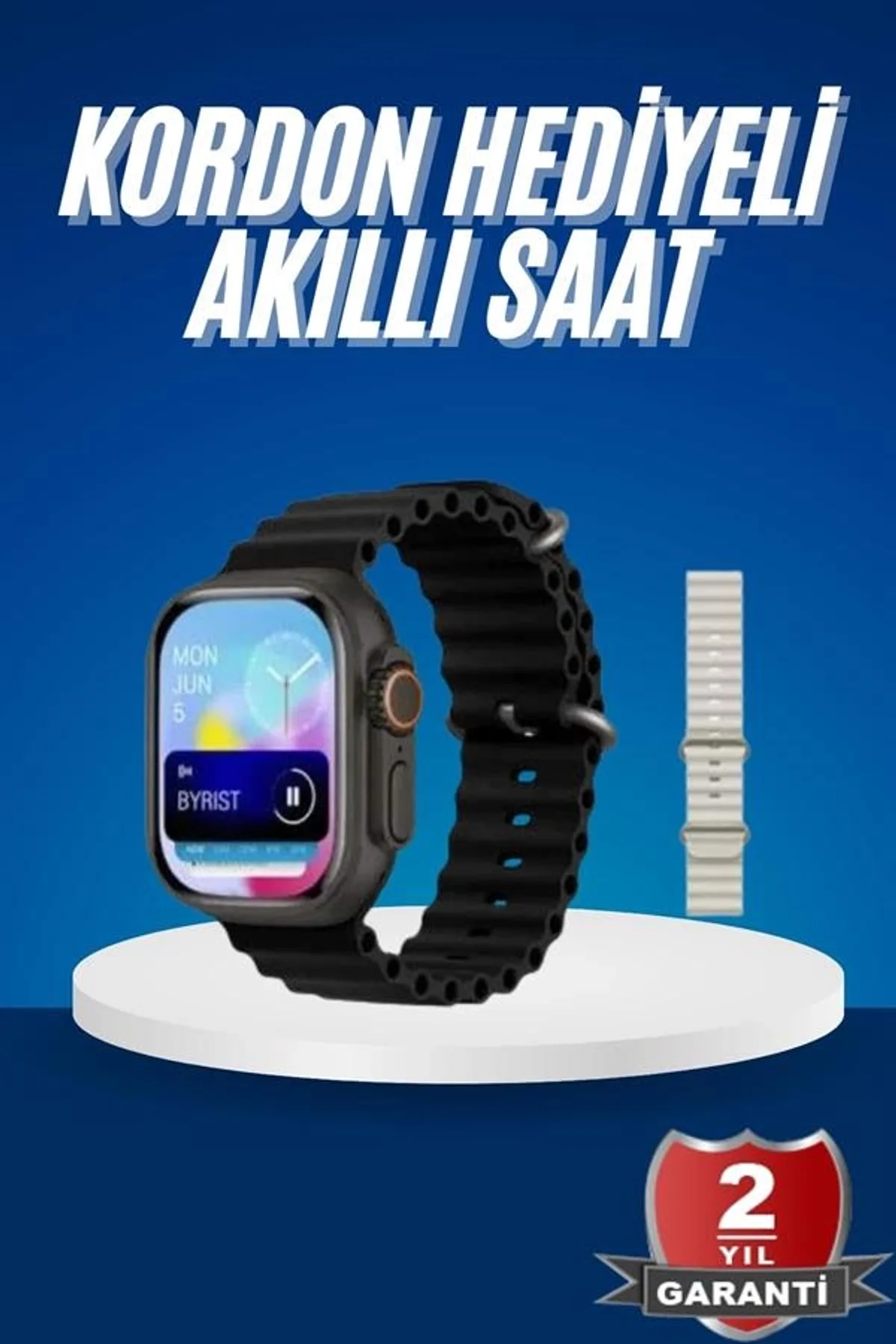 Ultra Akıllı Saat 49 Mm Çift Kordonlu Arama Cevaplama Bluetooth Bağlantılı - Just Cheap Store Görsel 2