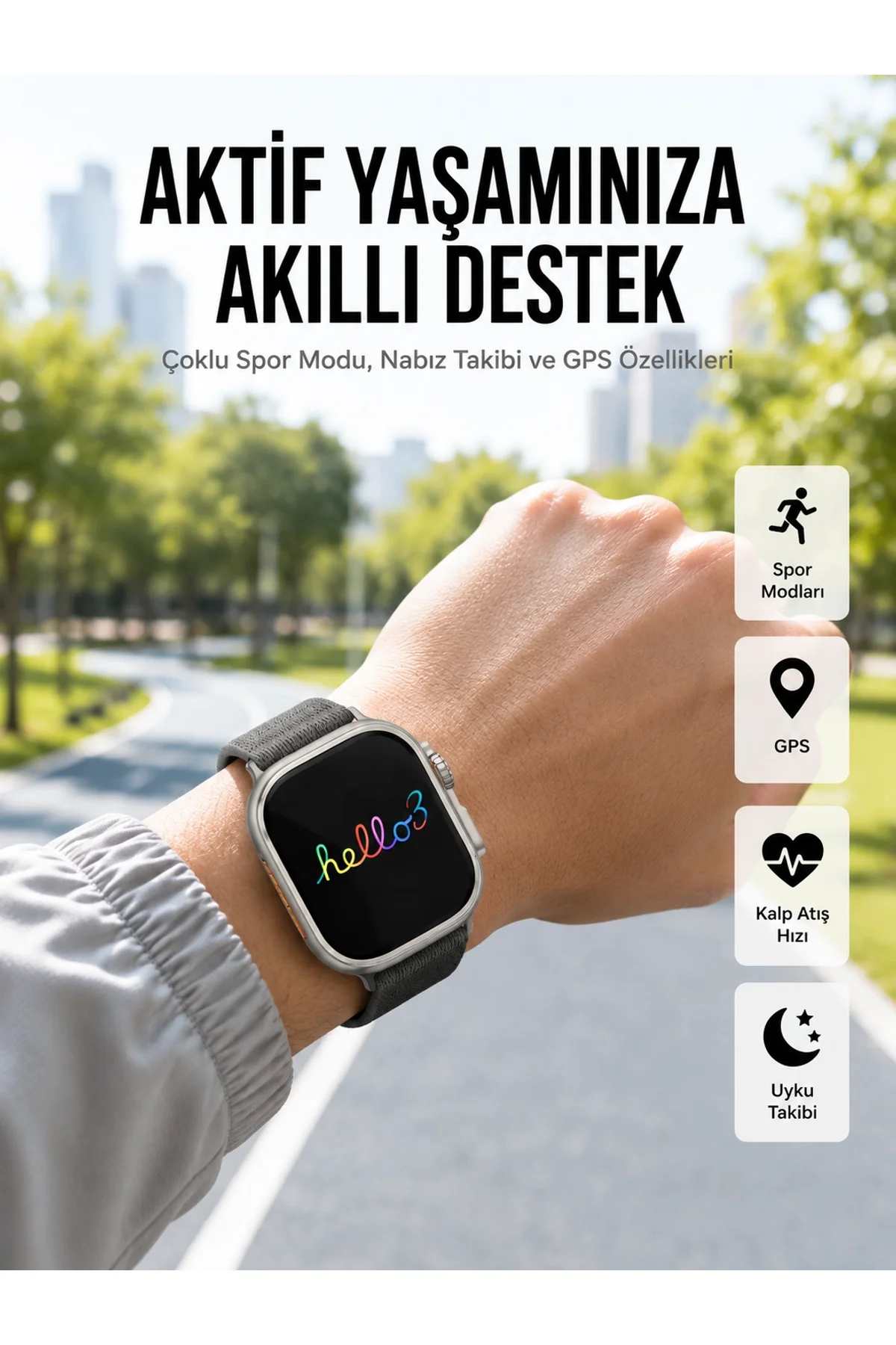Akıllı Saat Çok Fonksiyonlu Uzun Pil Ömürlü Çağrı Cevaplayabilen Kol Saati