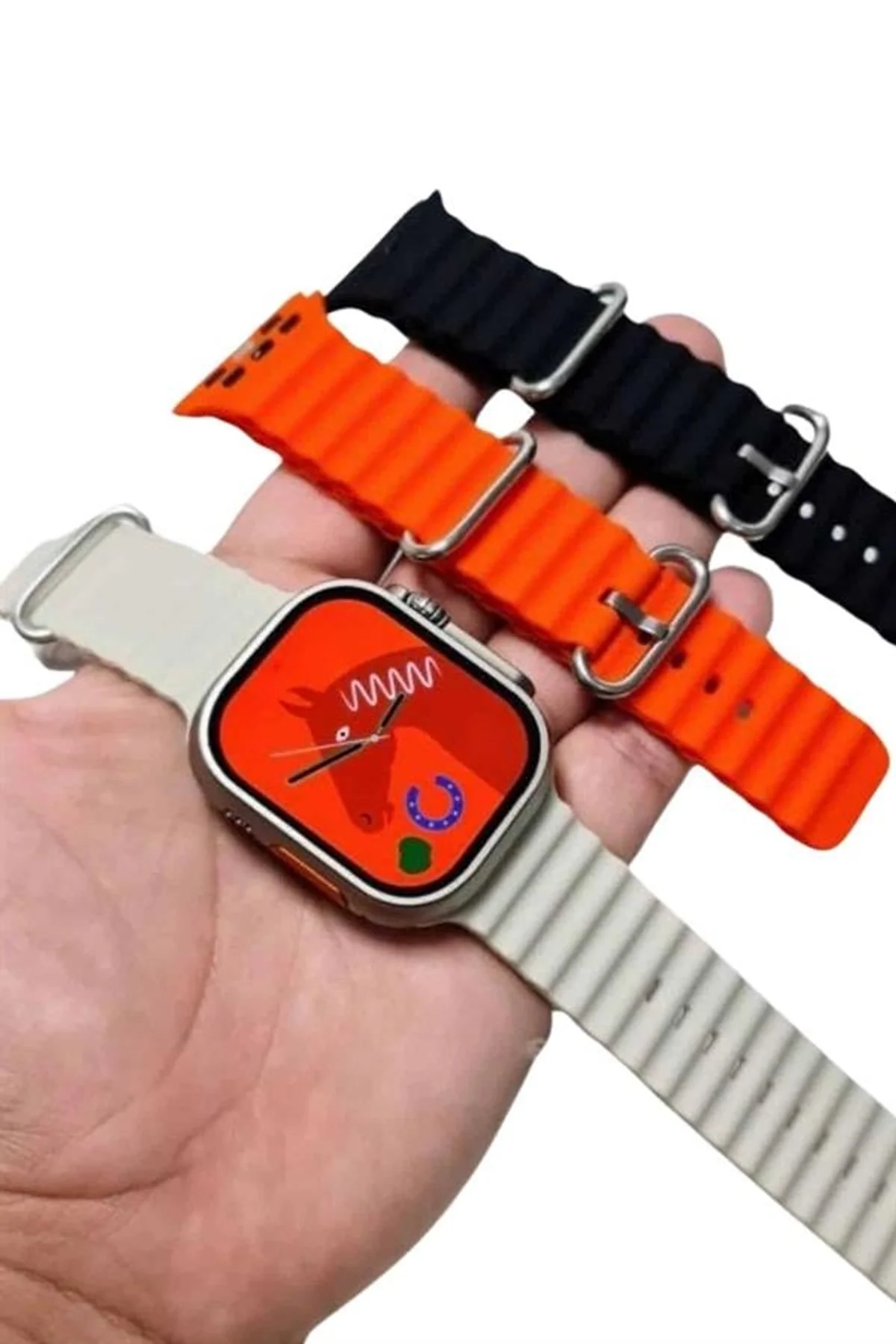Yeni Nesil 3 Kordonlu Kol Saati 49 Mm Amoled Ekran Akıllı Saat - Just Cheap Store Görsel 5