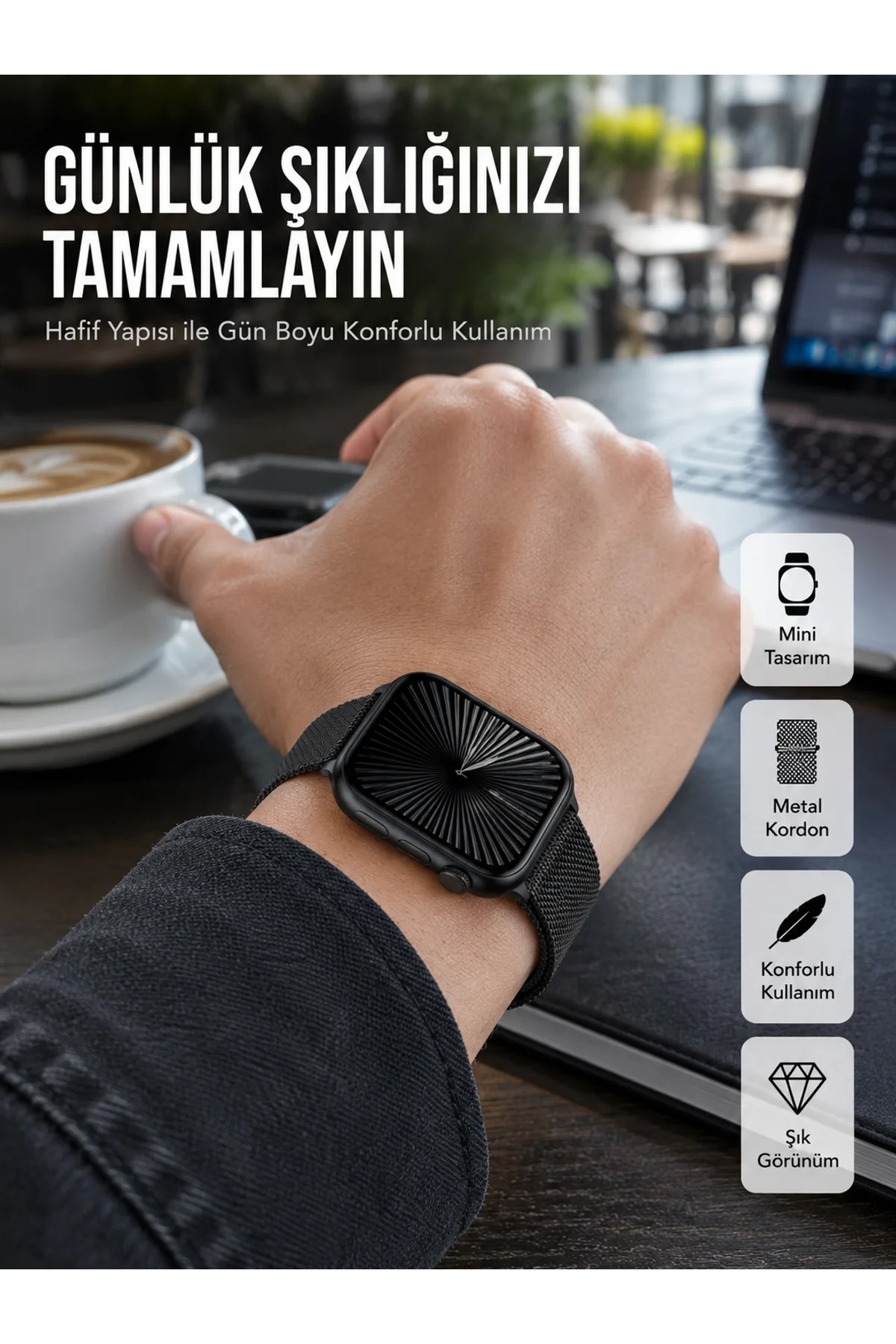 SQ-16 Mini Series 10 – Dokunmatik Akıllı Saat | Kalp Ritmi, Spo2, Uyku Takibi