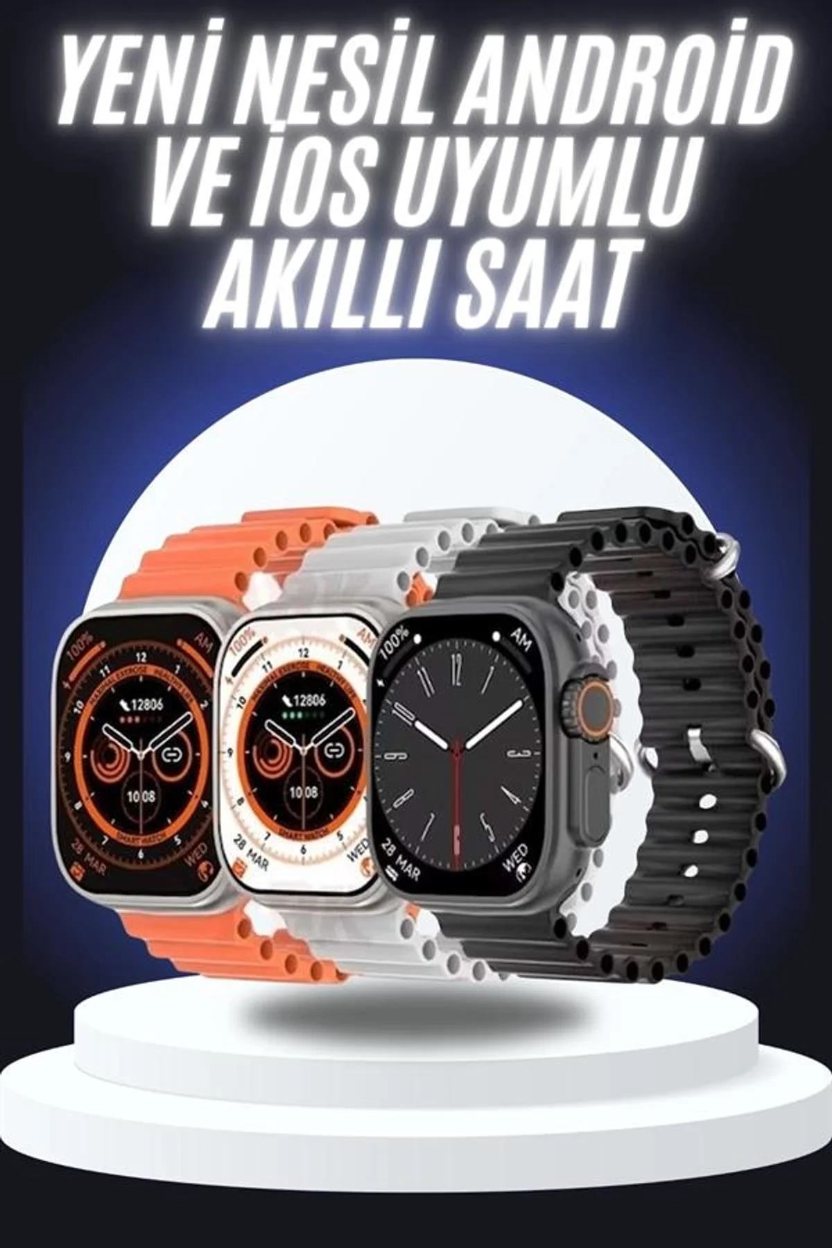Yeni Nesil Akıllı Saat Çok Yönlü Titreşimli 49 Mm Android Ve İos Uyumlu - Just Cheap Store Görsel 2