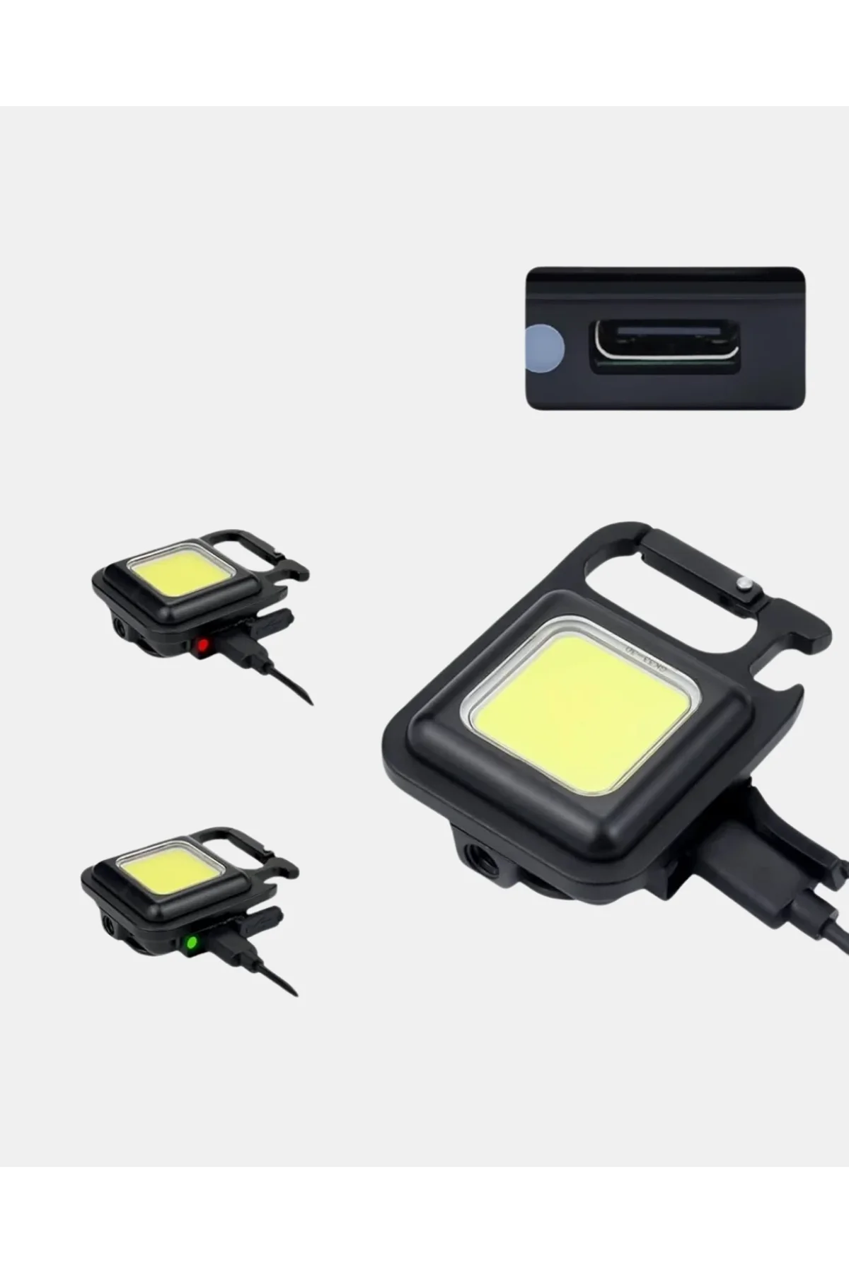 Led Mini Anahtarlık Fener – 1000 Lümen Güçlü Işık Ve Usb Type-c Şarjlı - Just Cheap Store Görsel 5