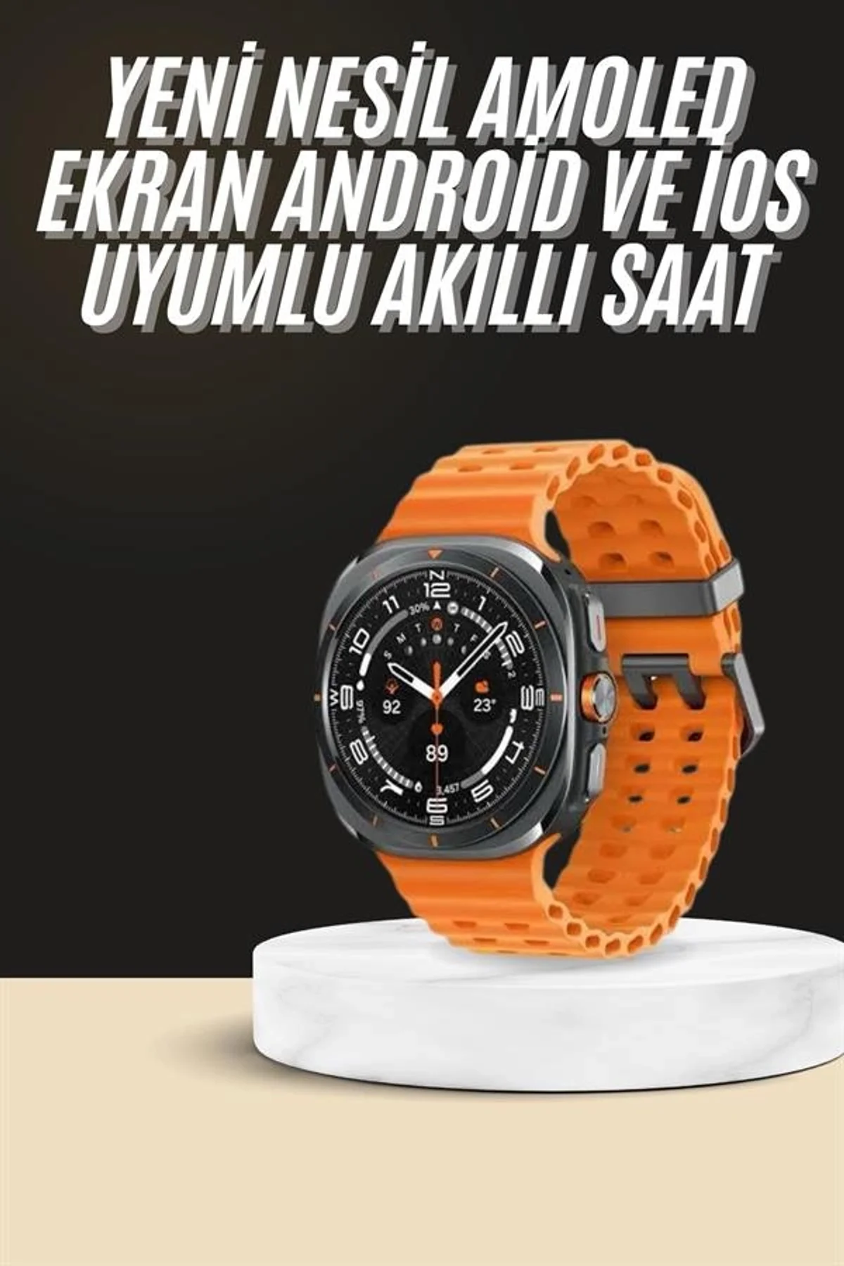Akıllı Saat Unısex Zarif Görünümlü Titanyum Kasa Amoled Ekran Müzik Dinleme - Just Cheap Store Görsel 2