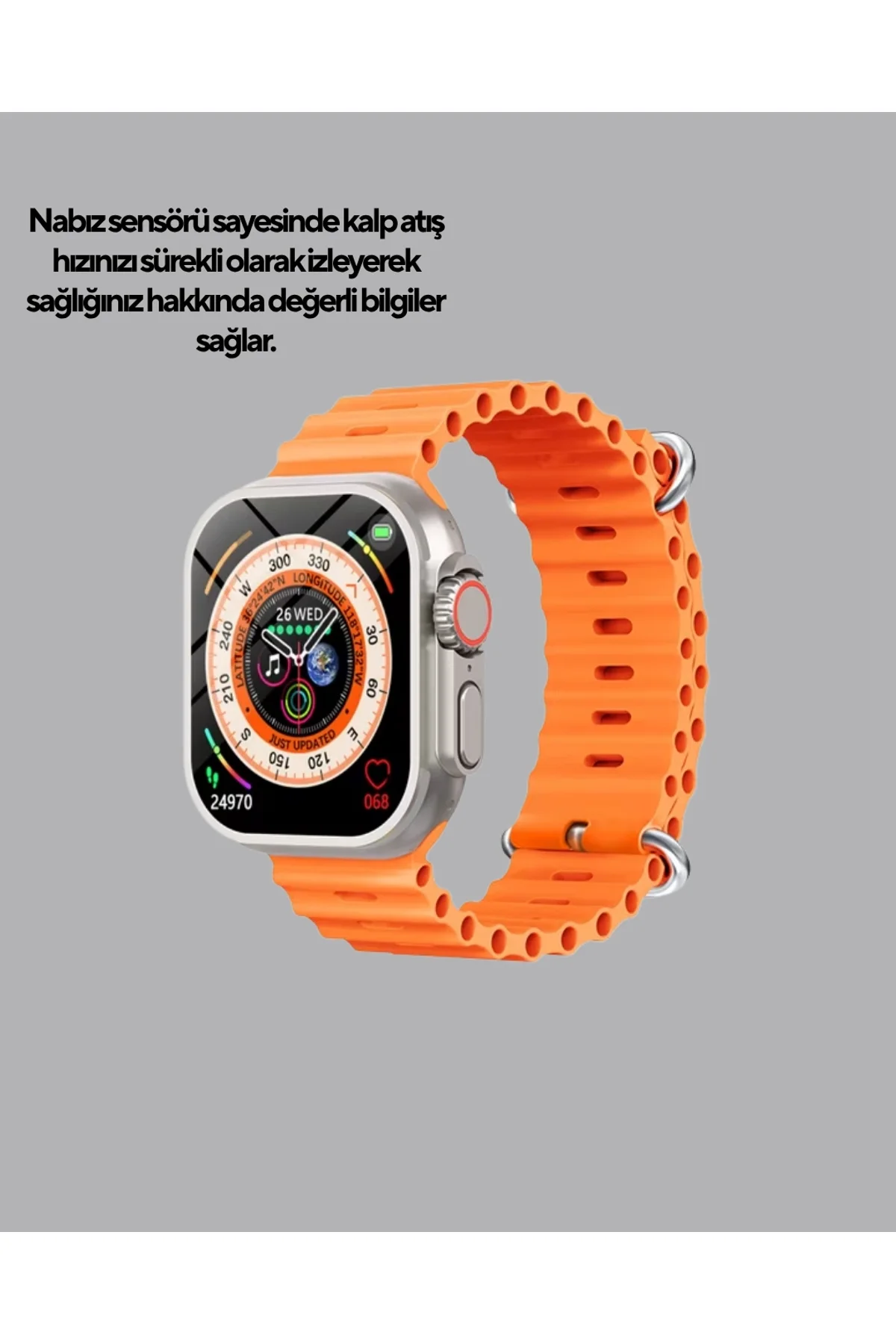 Akıllı Saat – Nabız Ölçer, Uyku Takibi, Gps, Suya Dayanıklı Tasarım - Just Cheap Store Görsel 3