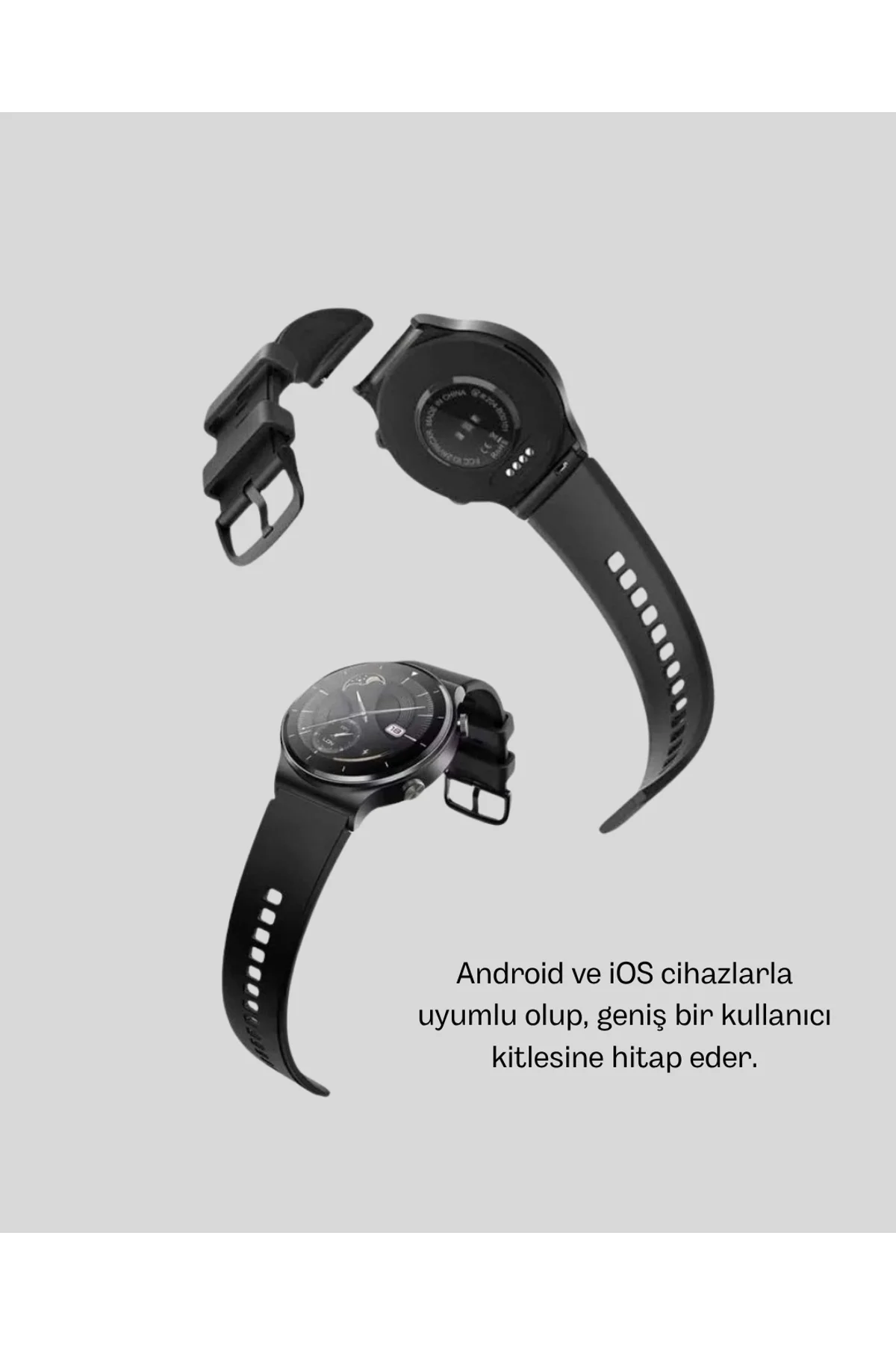 Akıllı Saat Nfc – Bluetooth Arama Ve Kablosuz Şarj Özellikli - Just Cheap Store Görsel 3