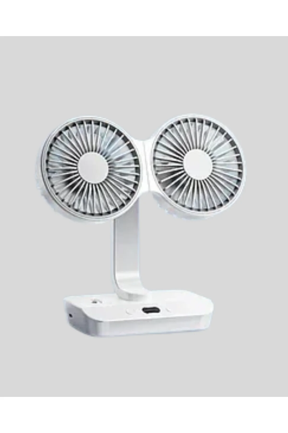 Çift Kafalı Masaüstü Ve Duvar Tipi Sessiz Usb Şarjlı Fan - Just Cheap Store Görsel 5