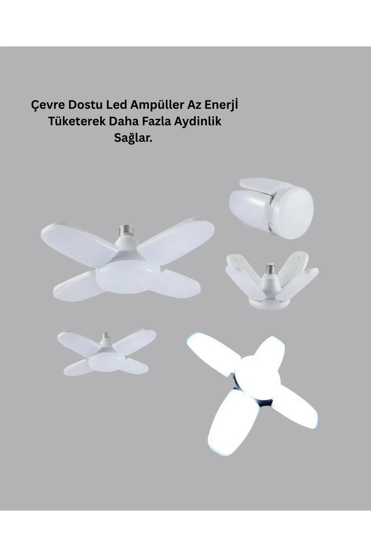Enerji Tasarruflu Led Ampül 60 Watt 4 Kollu Beyaz Işık Yeni Nesil - Just Cheap Store Görsel 4