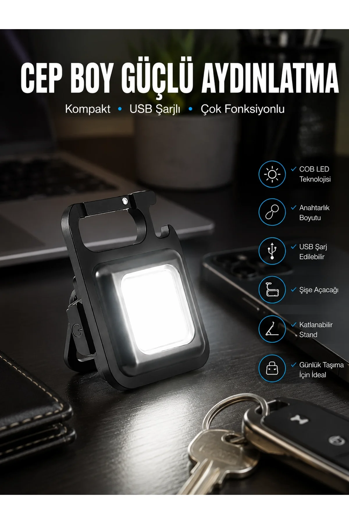 Led Işık Acil Durum Işığı Çok Fonksiyonlu Mıknatıs Özelliği