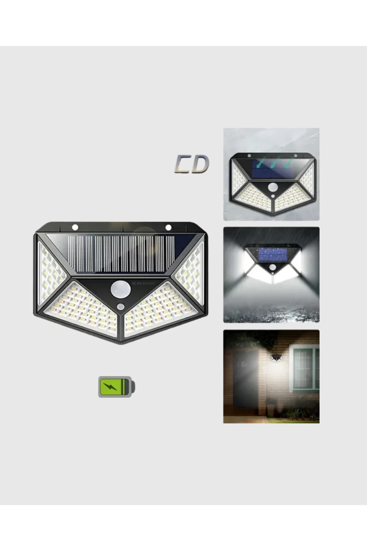 Solar Güçlü 100 Led Bahçe Lambası – Enerji Tasarruflu, Suya Dayanıklı Ve Geniş Açılı Işık - Just Cheap Store Görsel 5