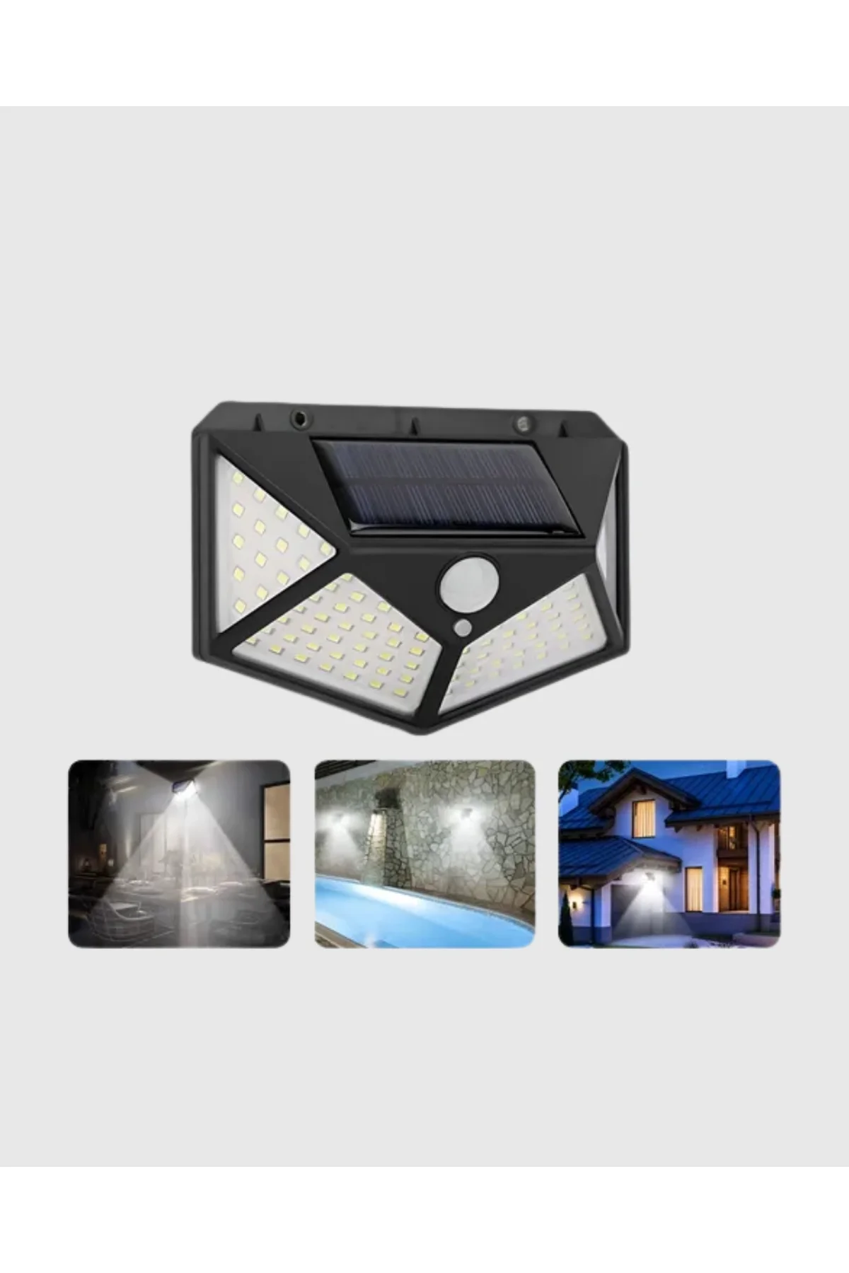 Solar Güçlü 100 Led Bahçe Lambası – Enerji Tasarruflu, Suya Dayanıklı Ve Geniş Açılı Işık - Just Cheap Store Görsel 4
