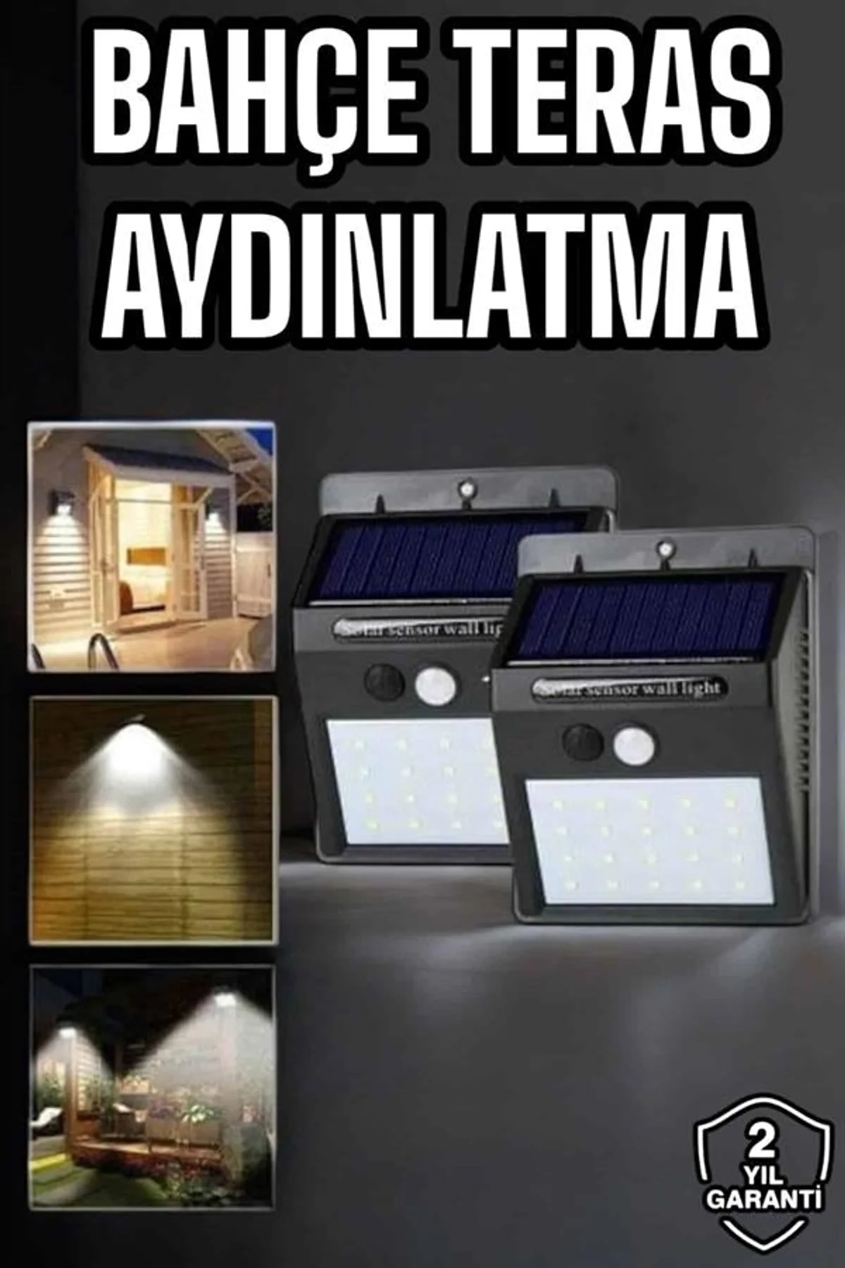 Solar Lamba Giriş, Bahçe Yol Avlu Hareket Sensörlü Led Parlak Gece Su Geçirmez - Just Cheap Store Görsel 2