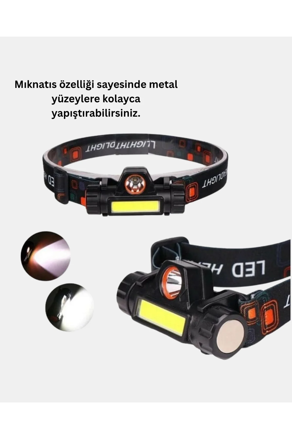 Kamp Ve Doğa İçin Şarjlı Led Baş Feneri – Mıknatıslı, Su Geçirmez - Just Cheap Store Görsel 5