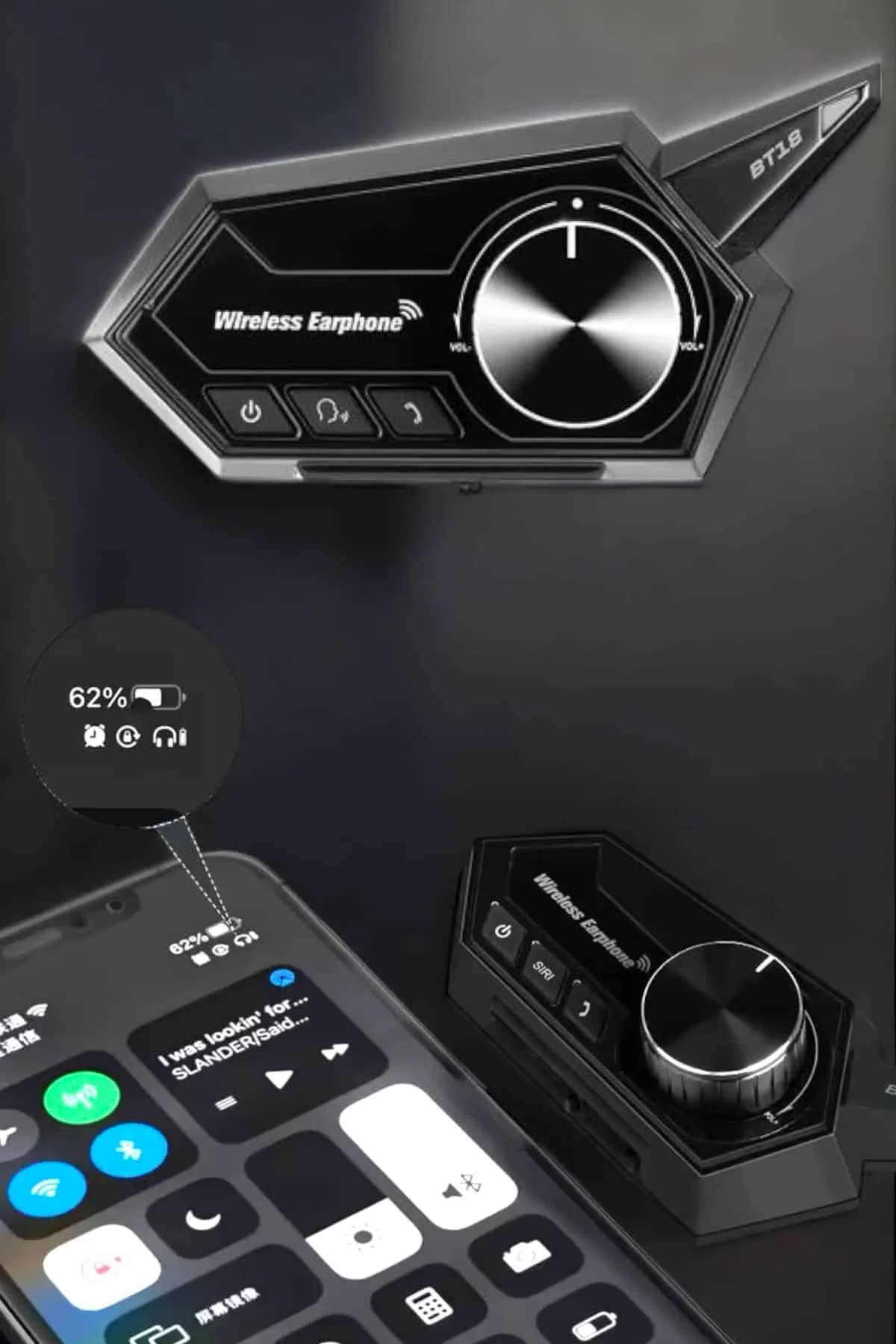 Intercom Kask Kulaklığı Anc Özelliği Yüksek Ses Kaliteli Bluetooth Kulaklık - Just Cheap Store Görsel 4