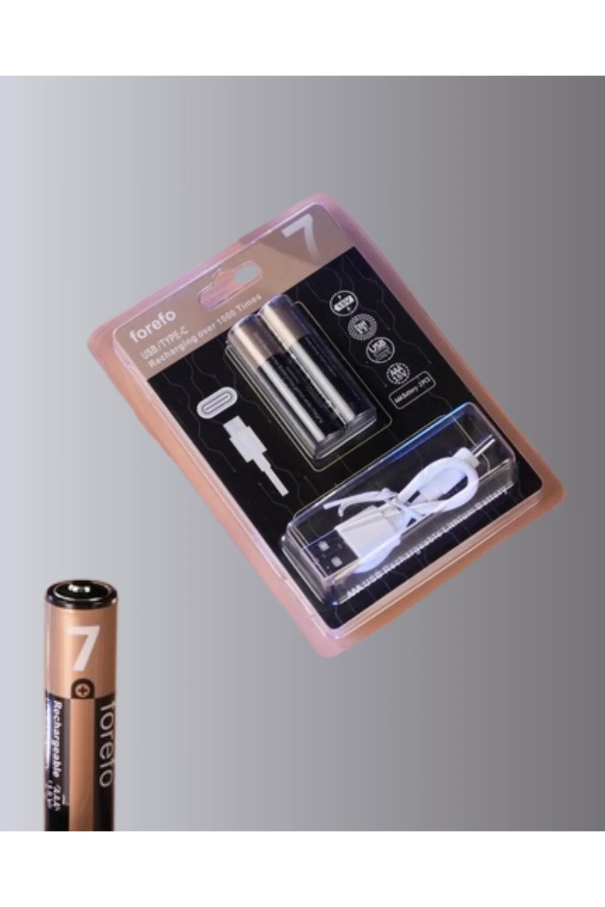 Usb Type-c Şarjlı Aaa Lityum Pil 1000+ Şarj Döngüsü İle Uzun Ömür - Just Cheap Store Görsel 4