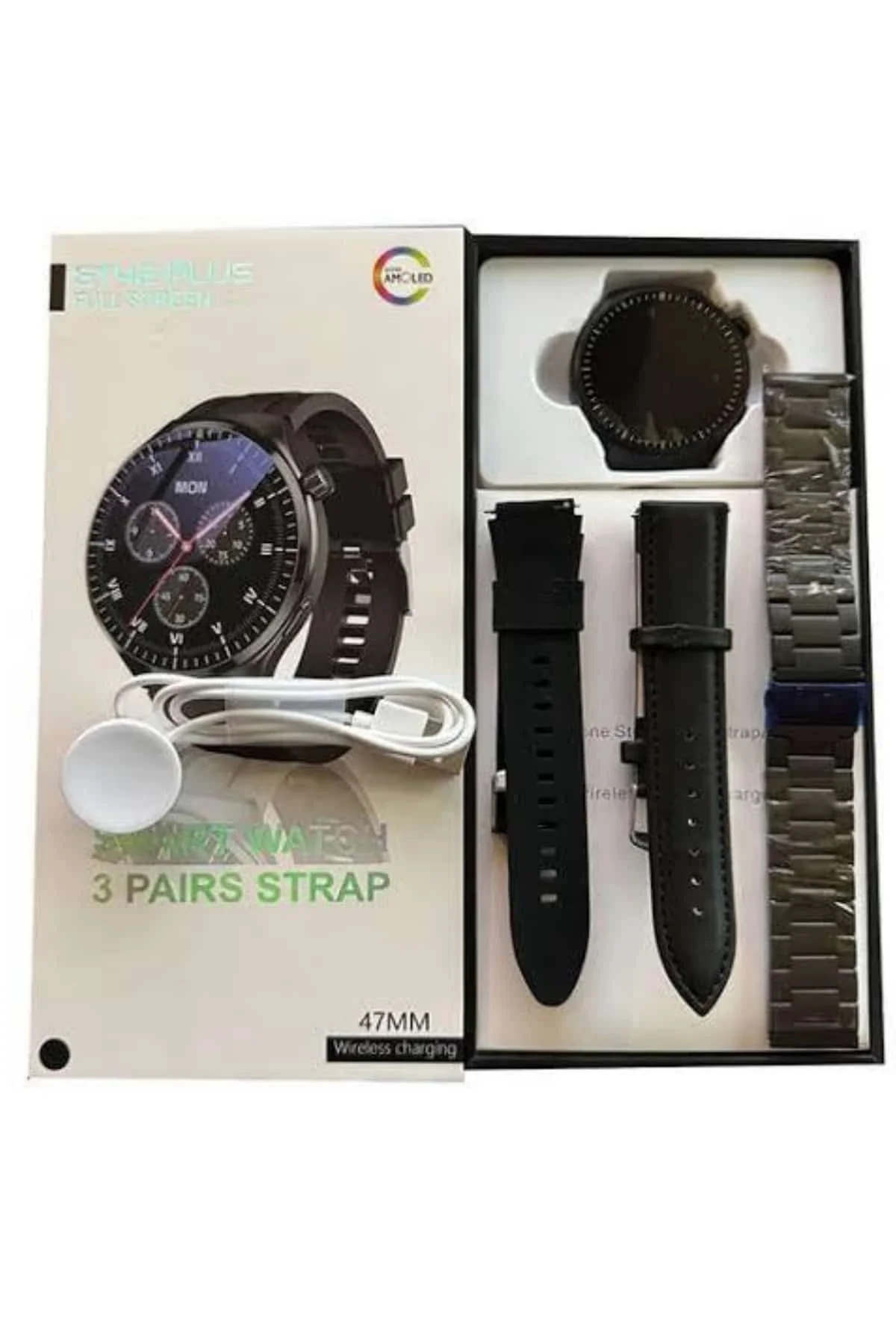 Akıllı Saat Yeni Nesil Üç Kordonlu Nabız Ölçer Çağrı Cevaplama Yeni Nesil - Just Cheap Store Görsel 3