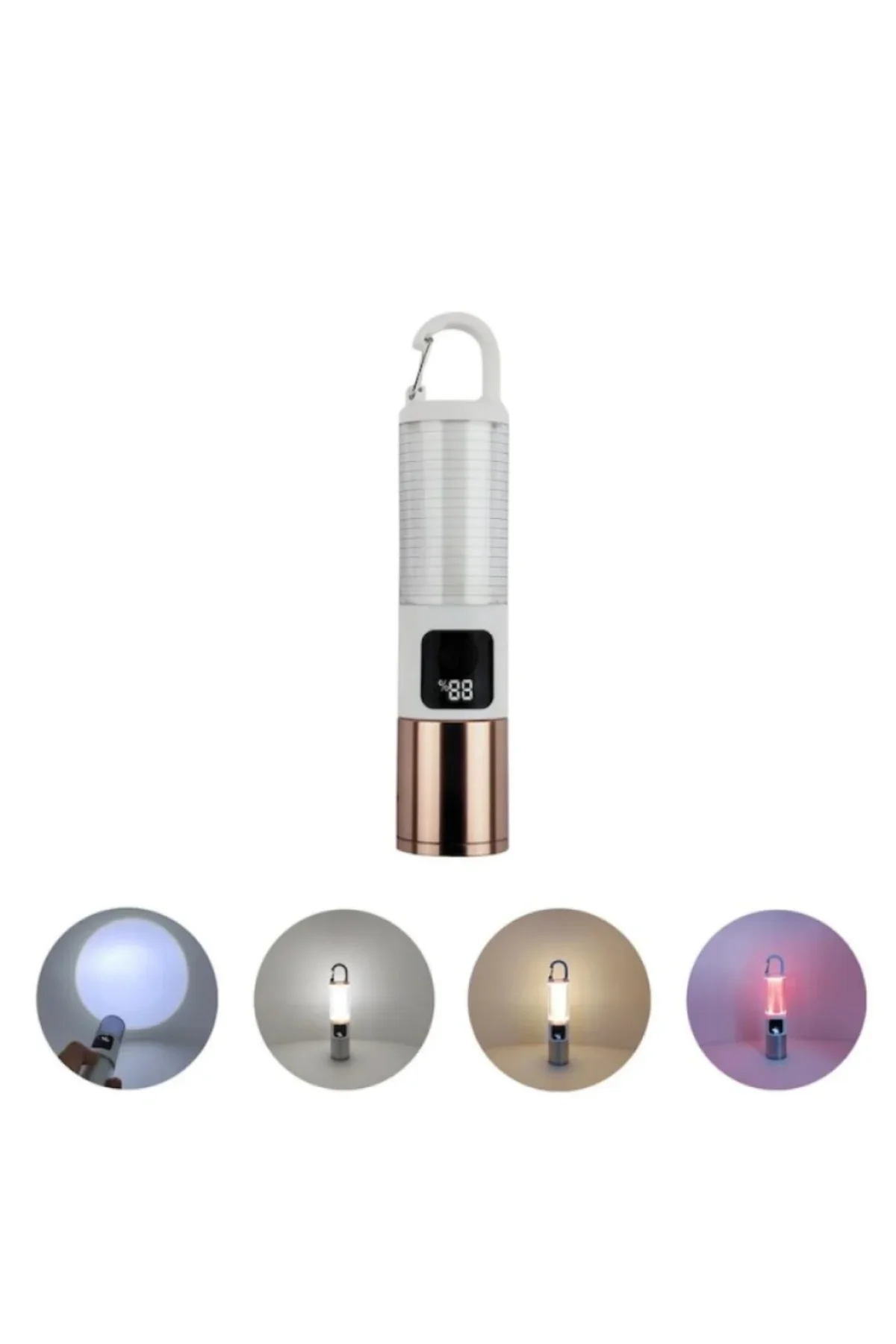 Led Kamp Lambası Usb Şarjlı 500 Lümen Parlaklık Güç Göstergeli Taşınabilir Fener - Just Cheap Store Görsel 4